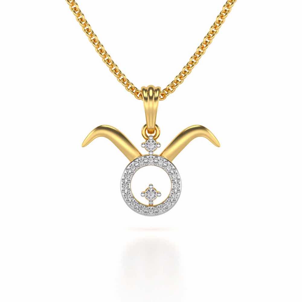 Taurus Gold & Diamond Pendant