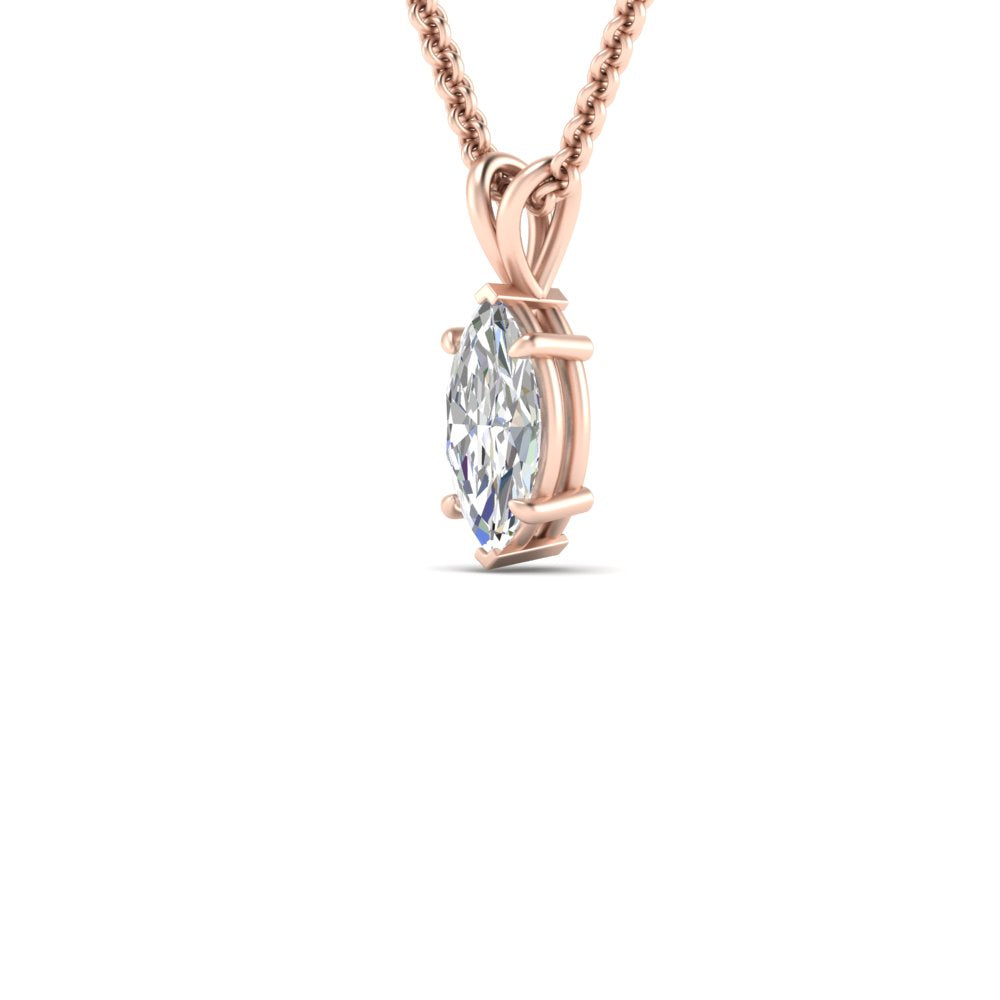 3 Carat Delicate Marquise Cut Solitaire Pendant