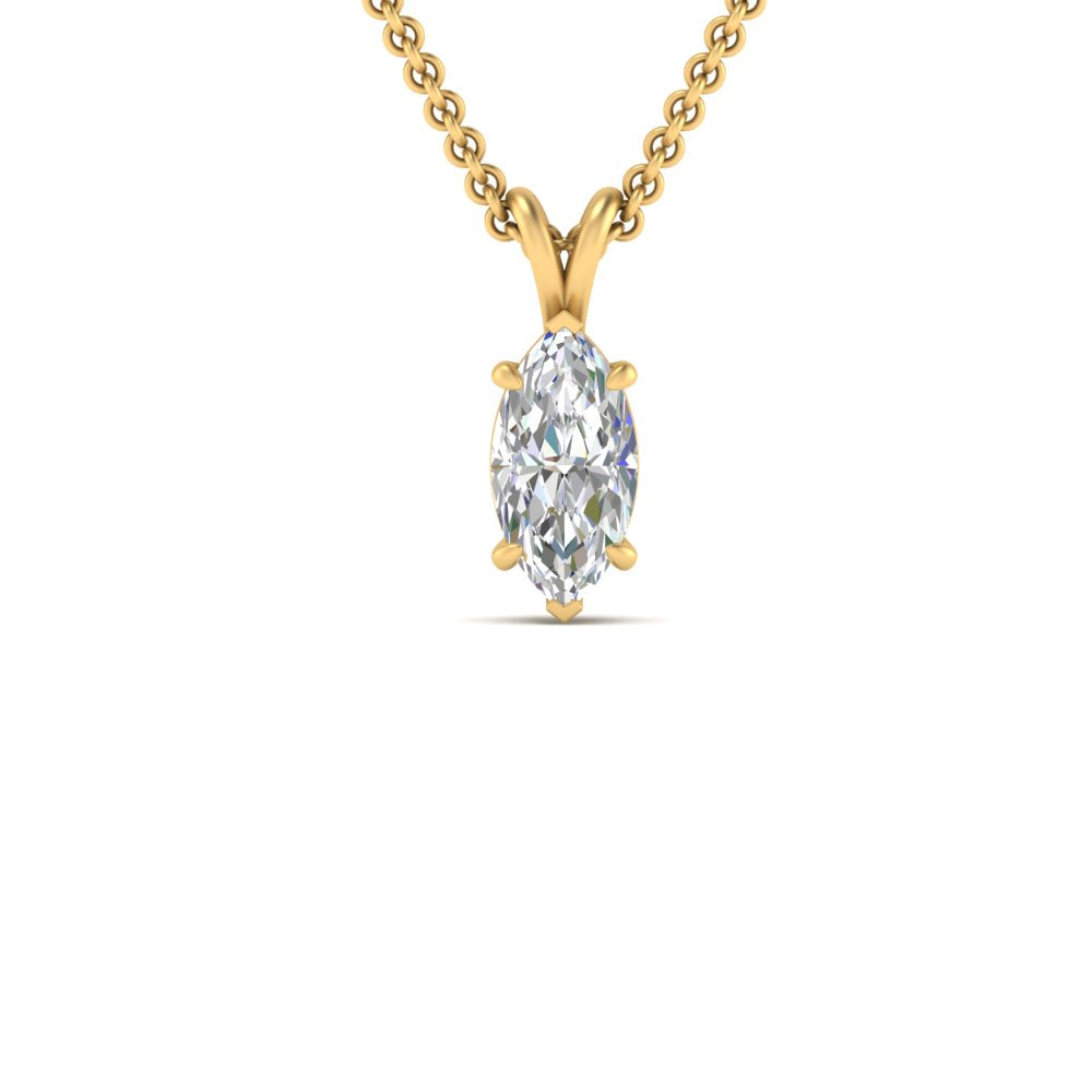 3 Carat Delicate Marquise Cut Solitaire Pendant