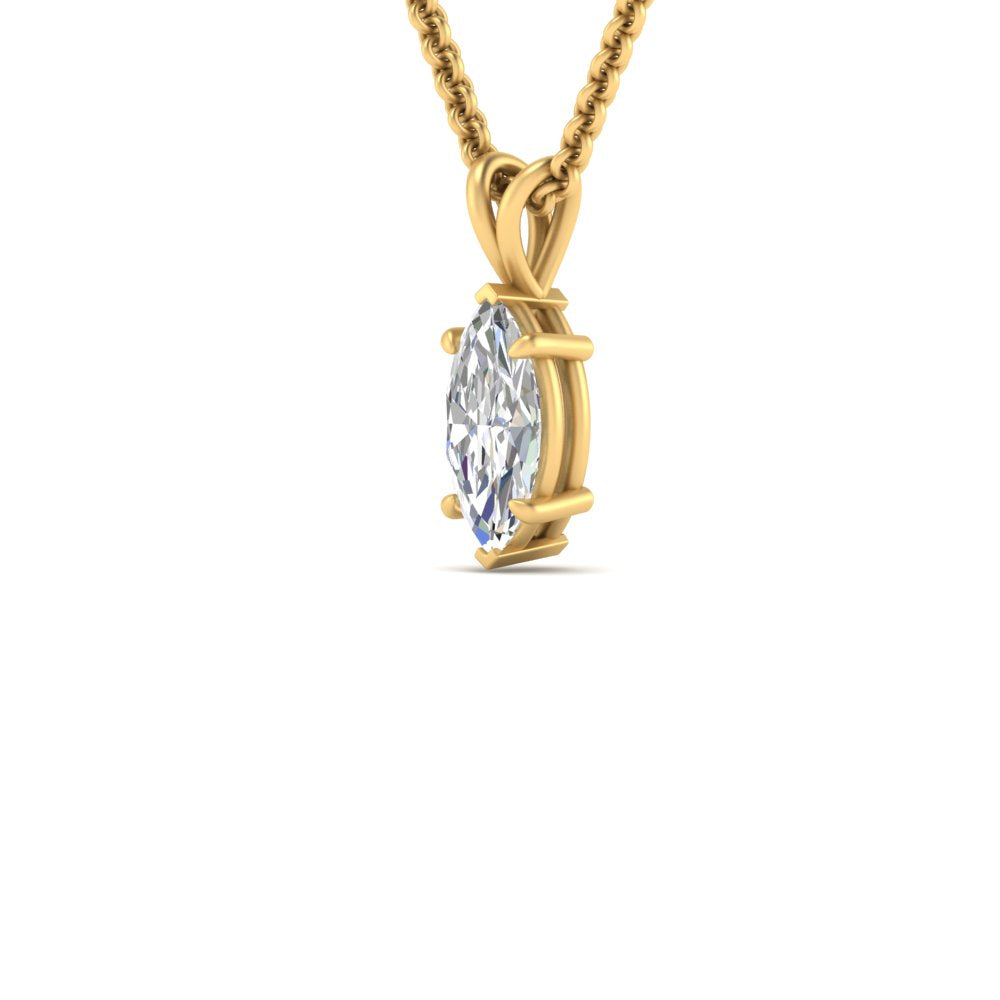 3 Carat Delicate Marquise Cut Solitaire Pendant