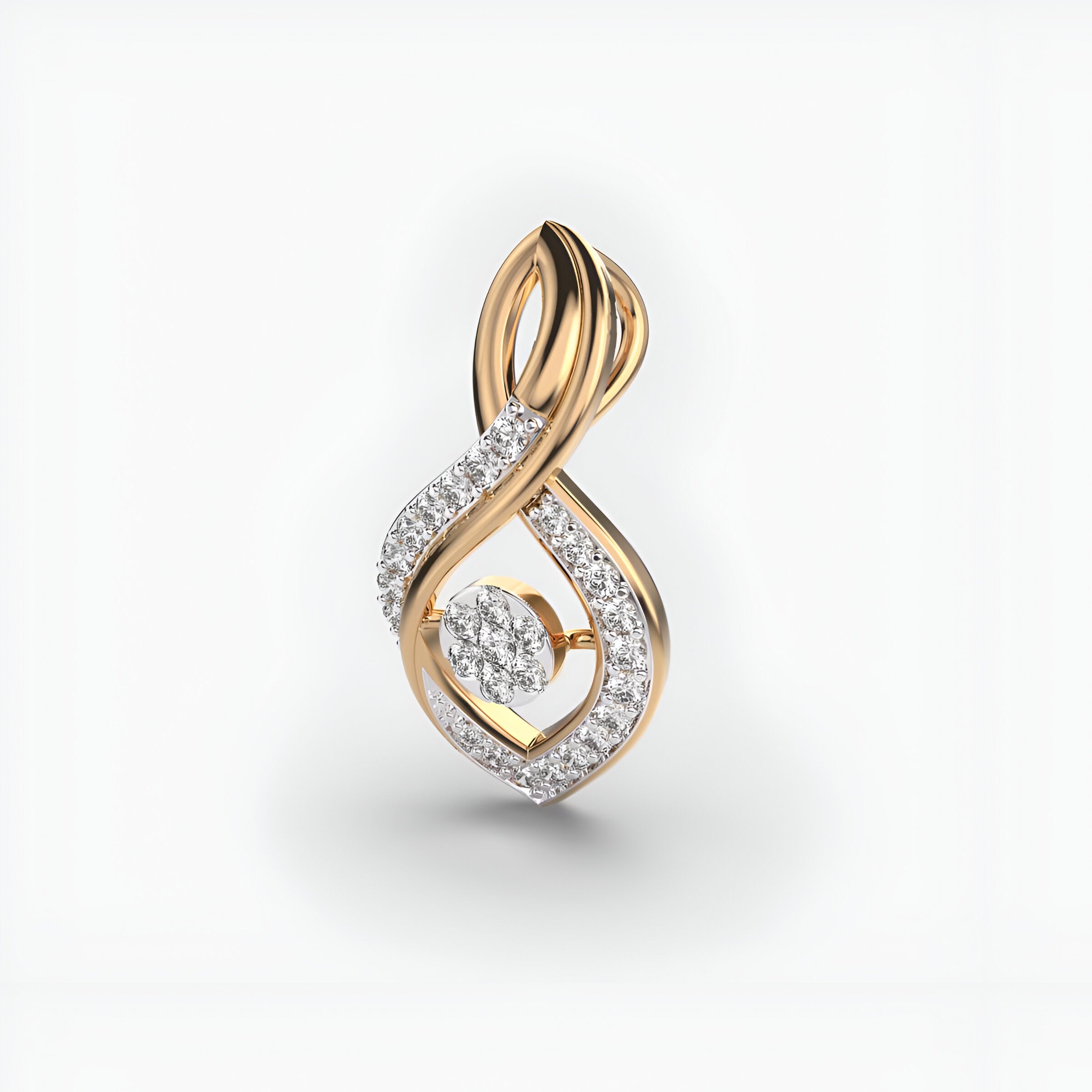 Entwined Laces Diamond Pendant