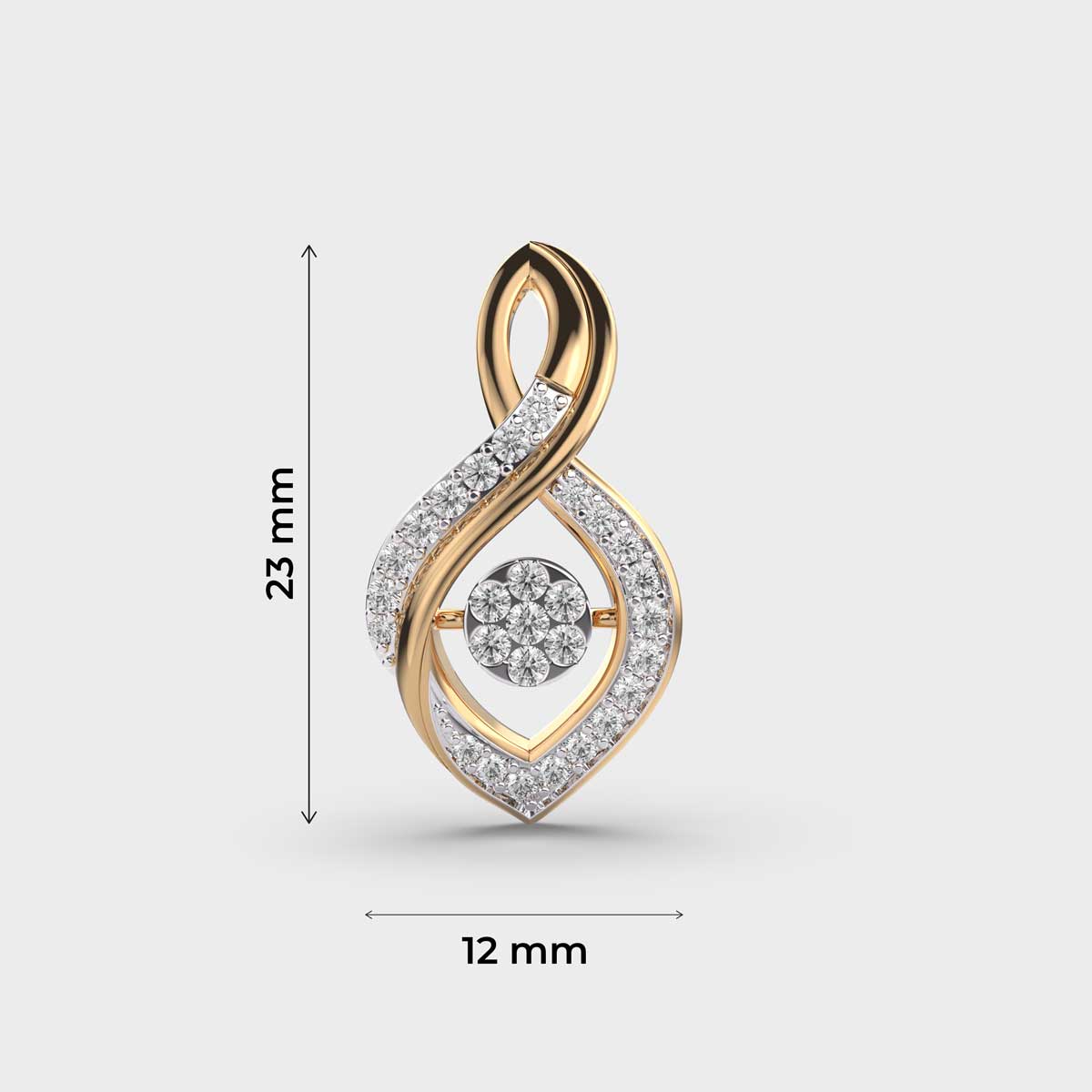 Entwined Laces Diamond Pendant