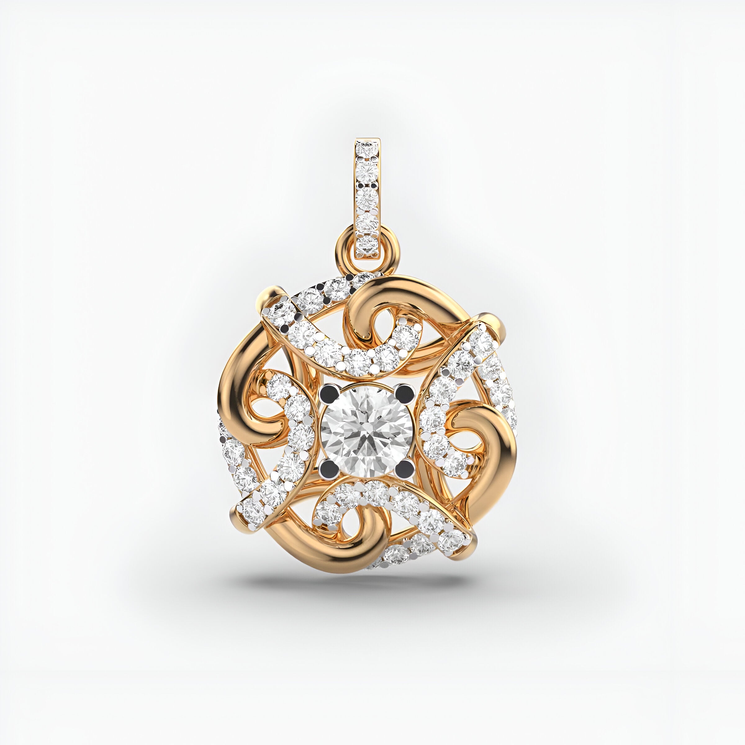 Twirling Tales Diamond Pendant