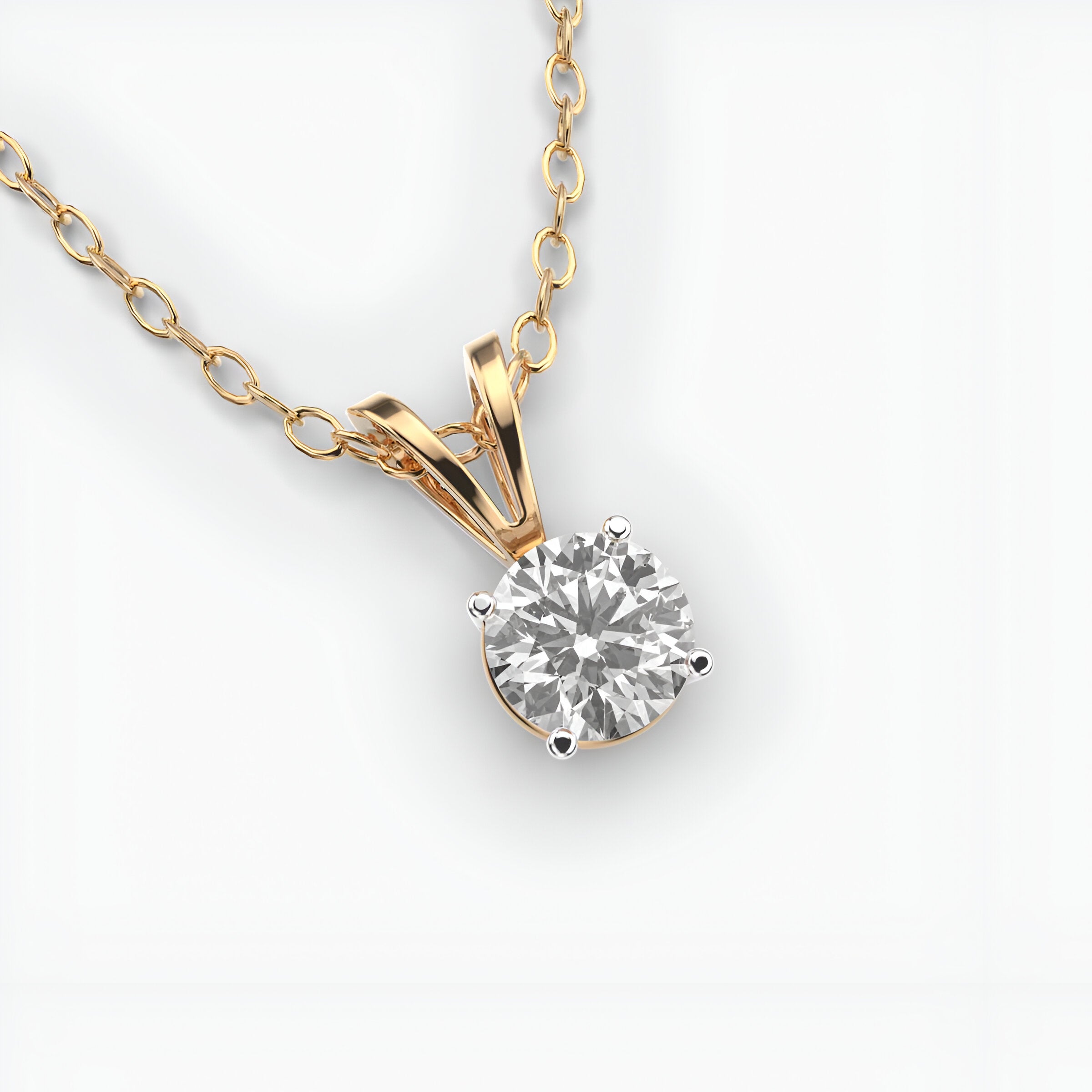 1 Carat Solitaire Round Pendant