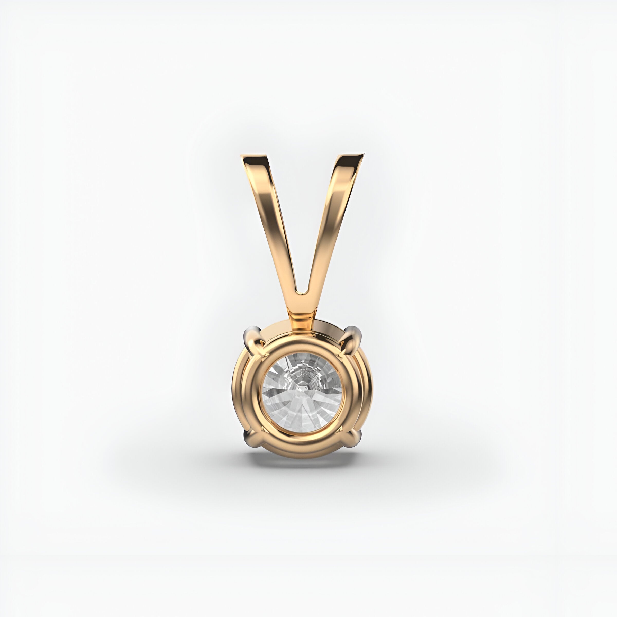 1 Carat Solitaire Round Pendant