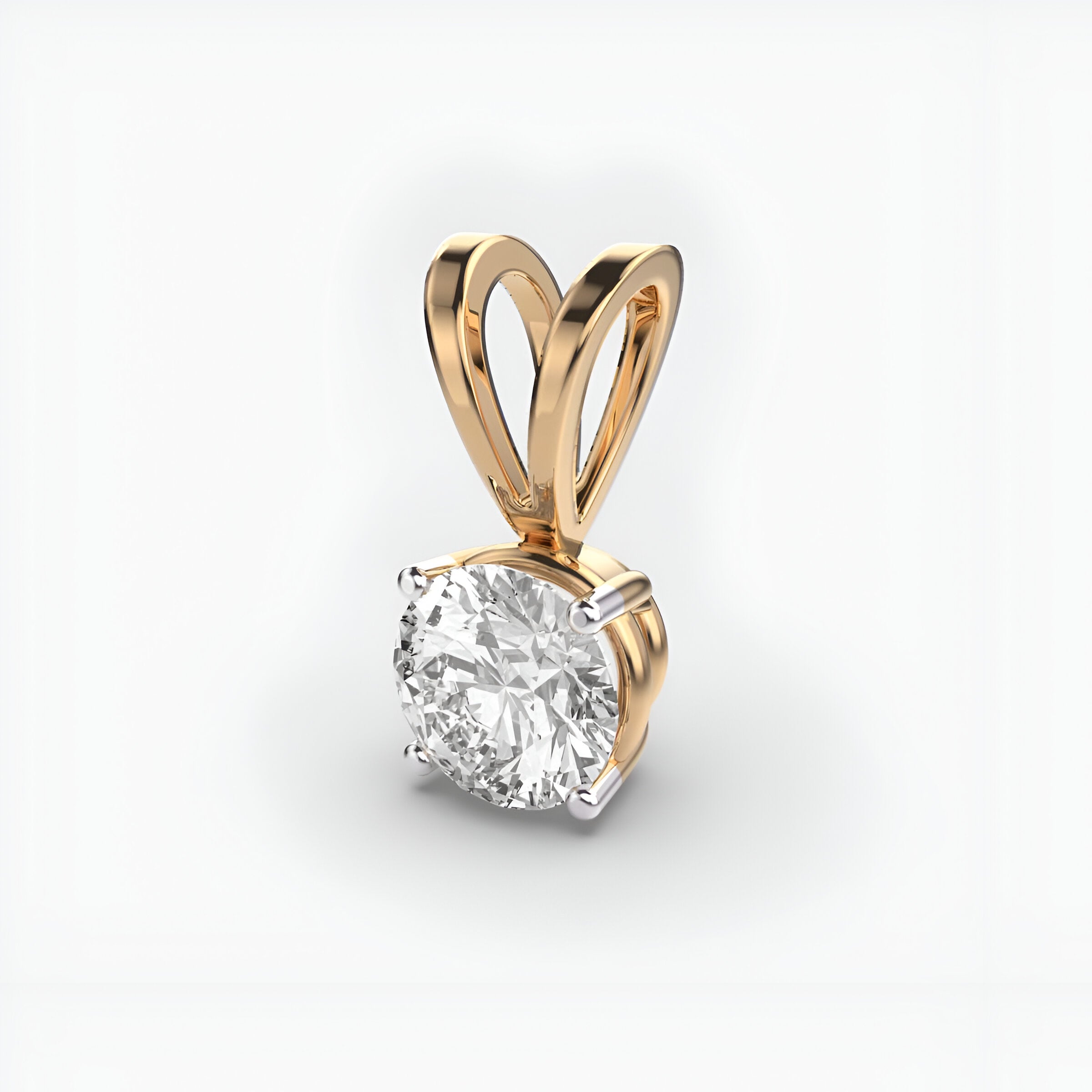 1 Carat Solitaire Round Pendant