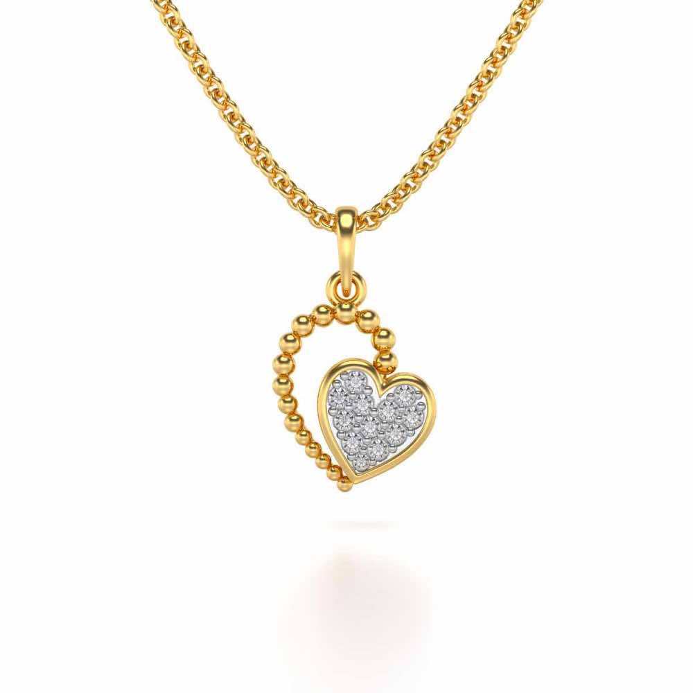 Clutched Heart Diamond Pendant