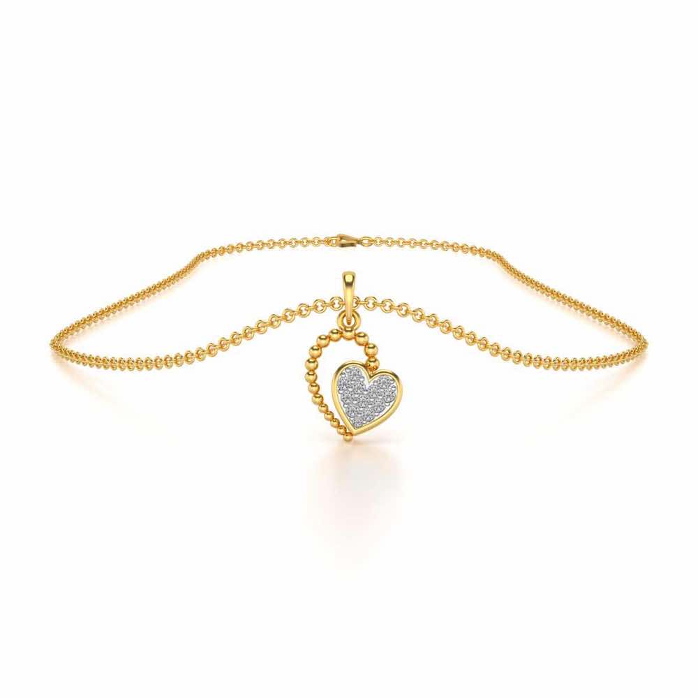 Clutched Heart Diamond Pendant