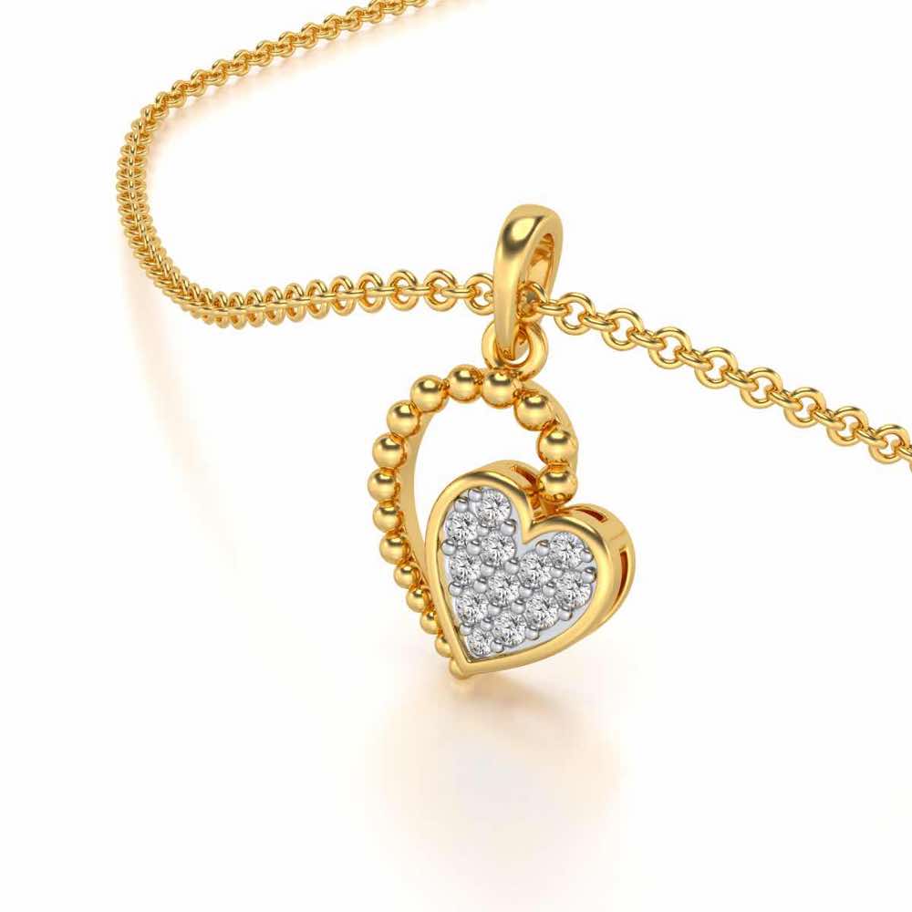 Clutched Heart Diamond Pendant