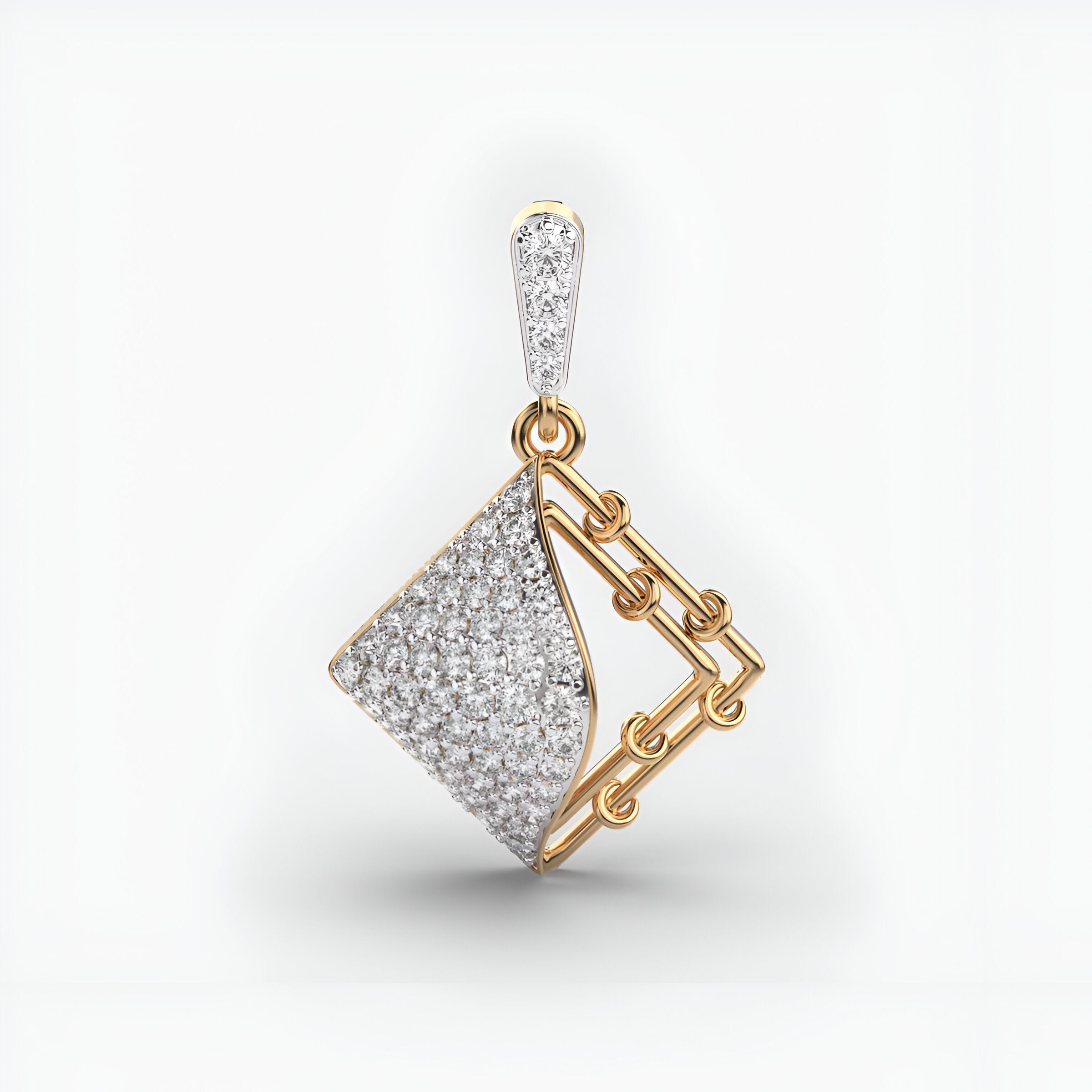 Angular Allure Diamond Pendant