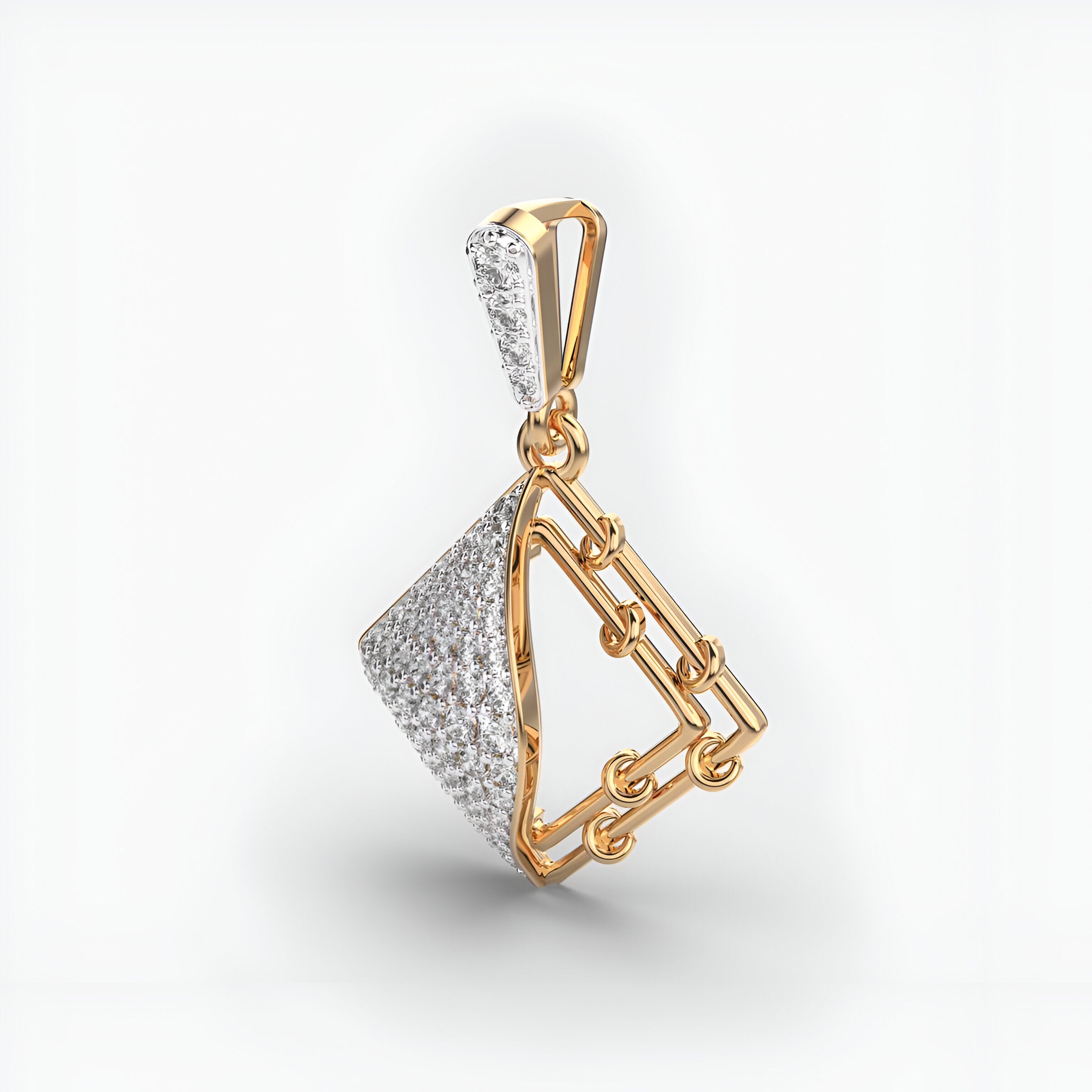 Angular Allure Diamond Pendant