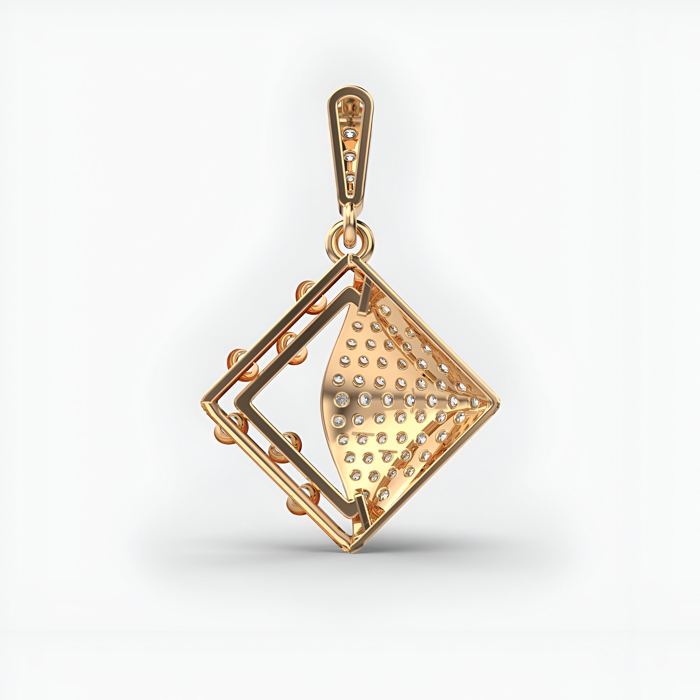 Angular Allure Diamond Pendant