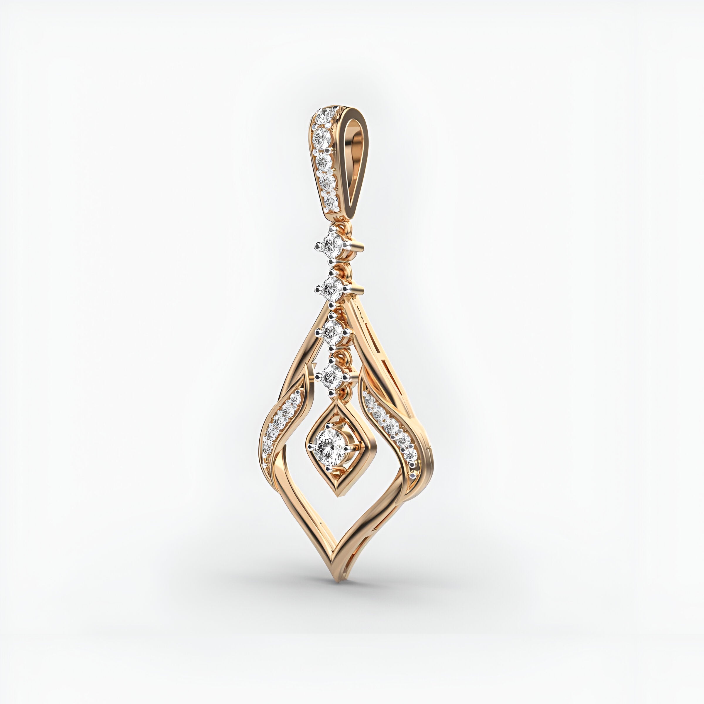 Swirling Wonder Diamond Pendant