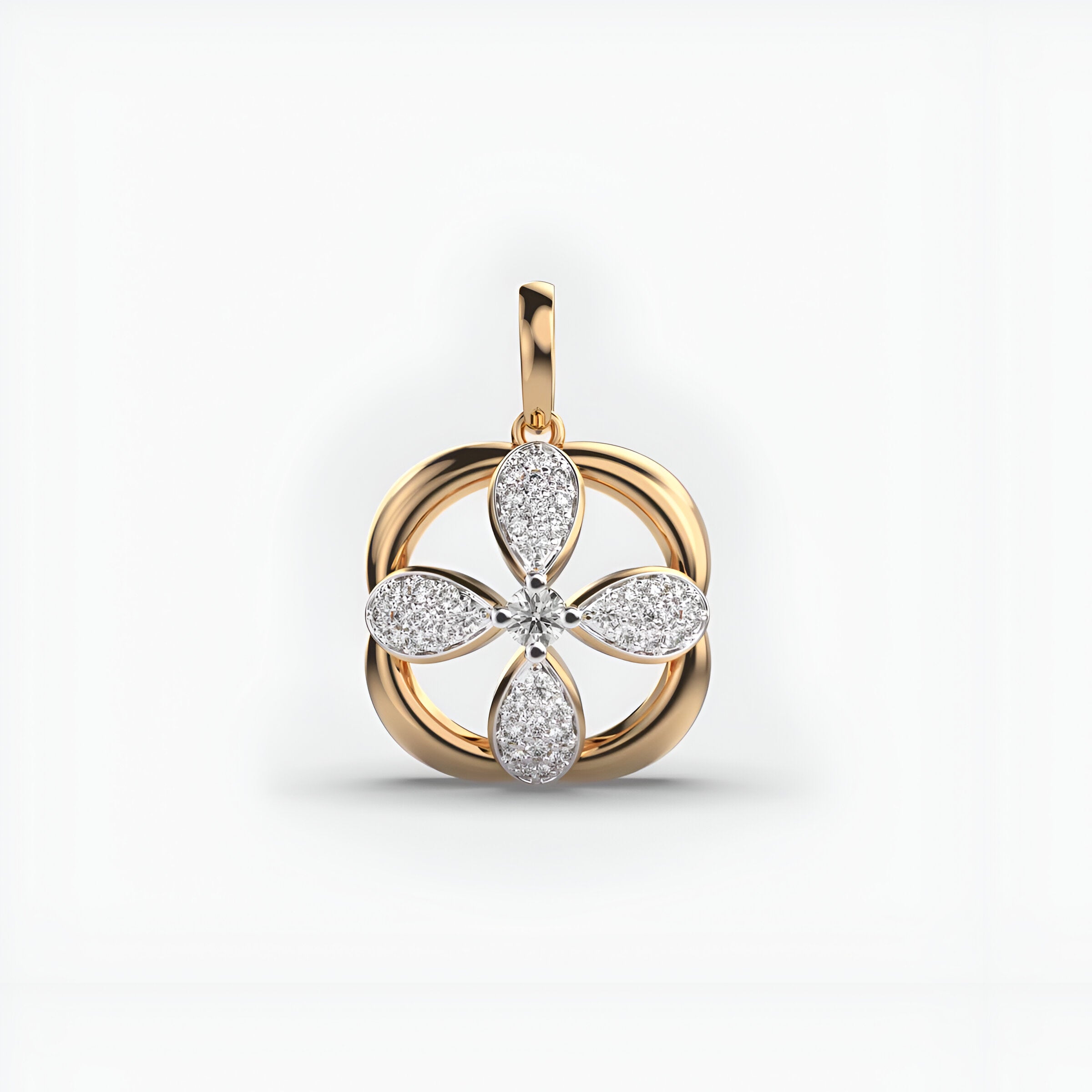 Framed Floret Diamond Pendant