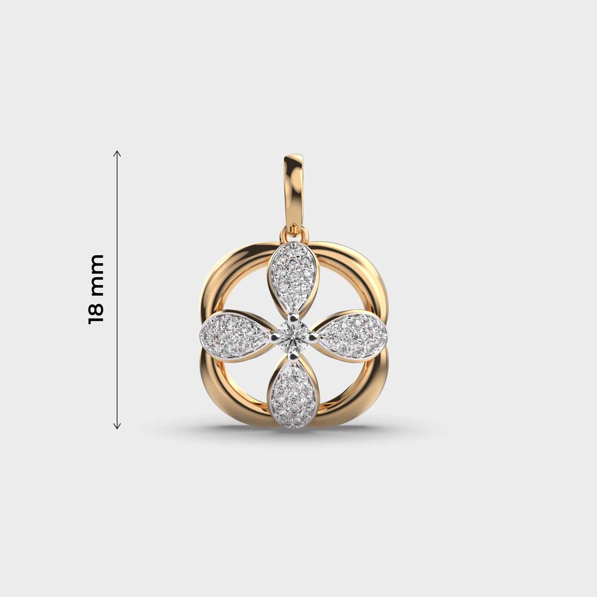 Framed Floret Diamond Pendant