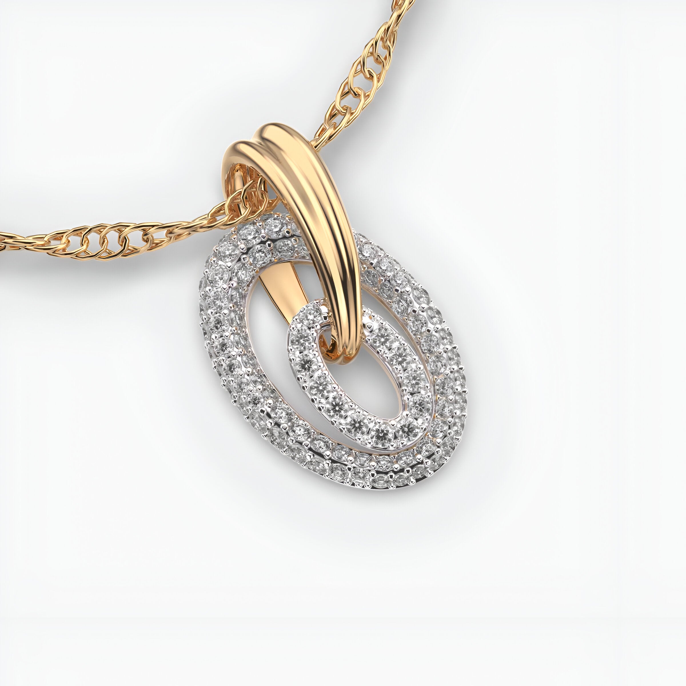 Classy Orbits Diamond Pendant