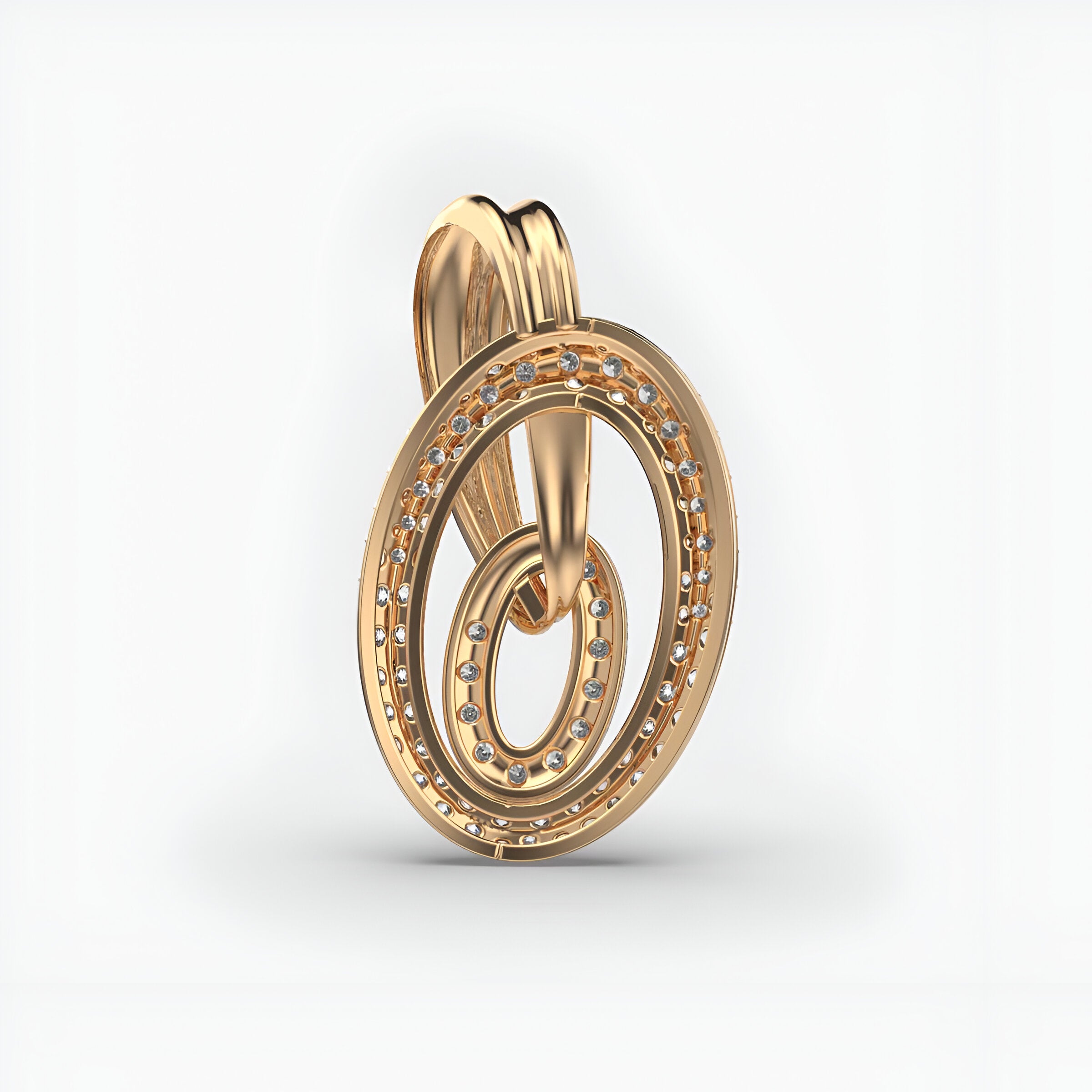 Classy Orbits Diamond Pendant