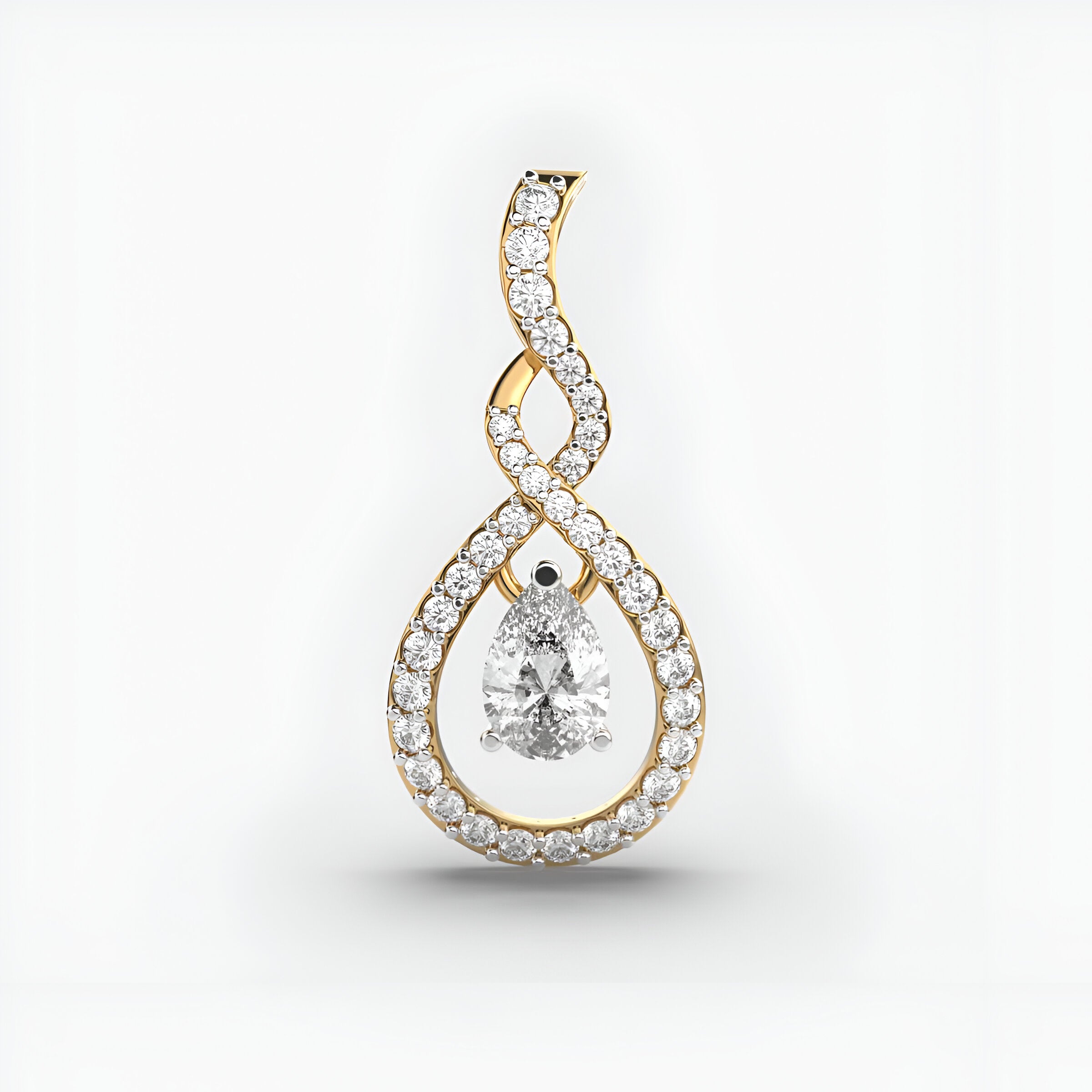 Refreshing Raindrop Diamond Pendant