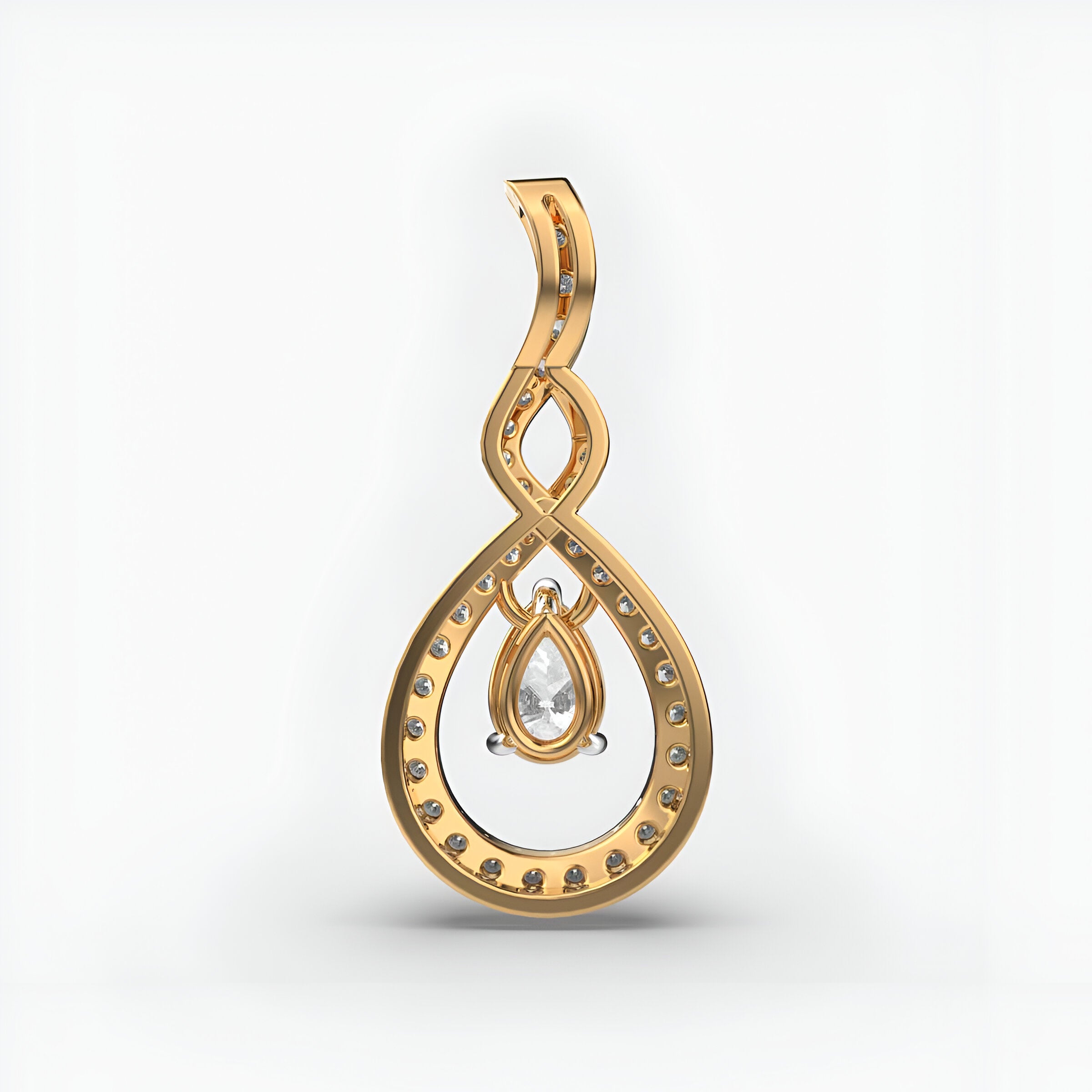 Refreshing Raindrop Diamond Pendant