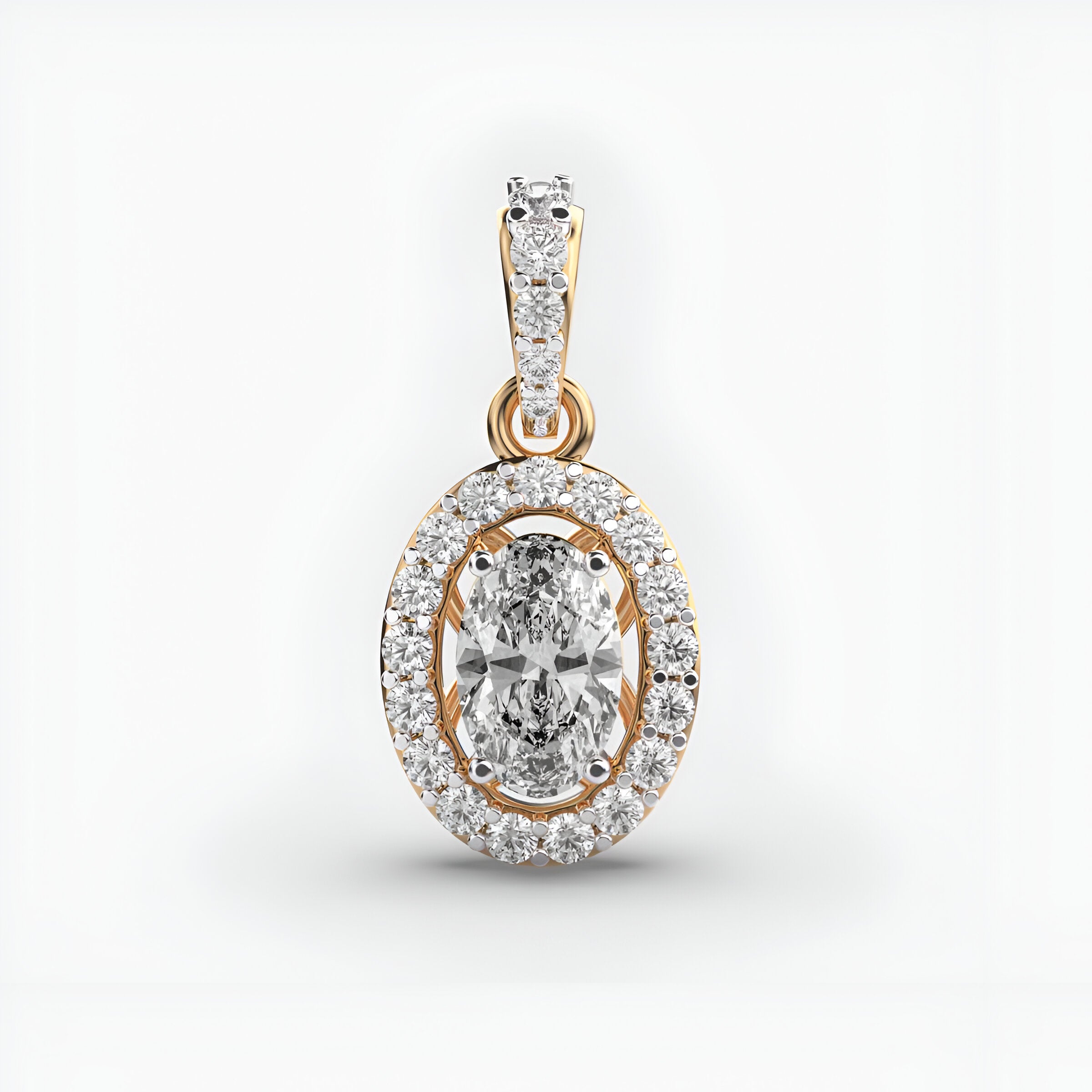 Classique Oval Diamond Pendant