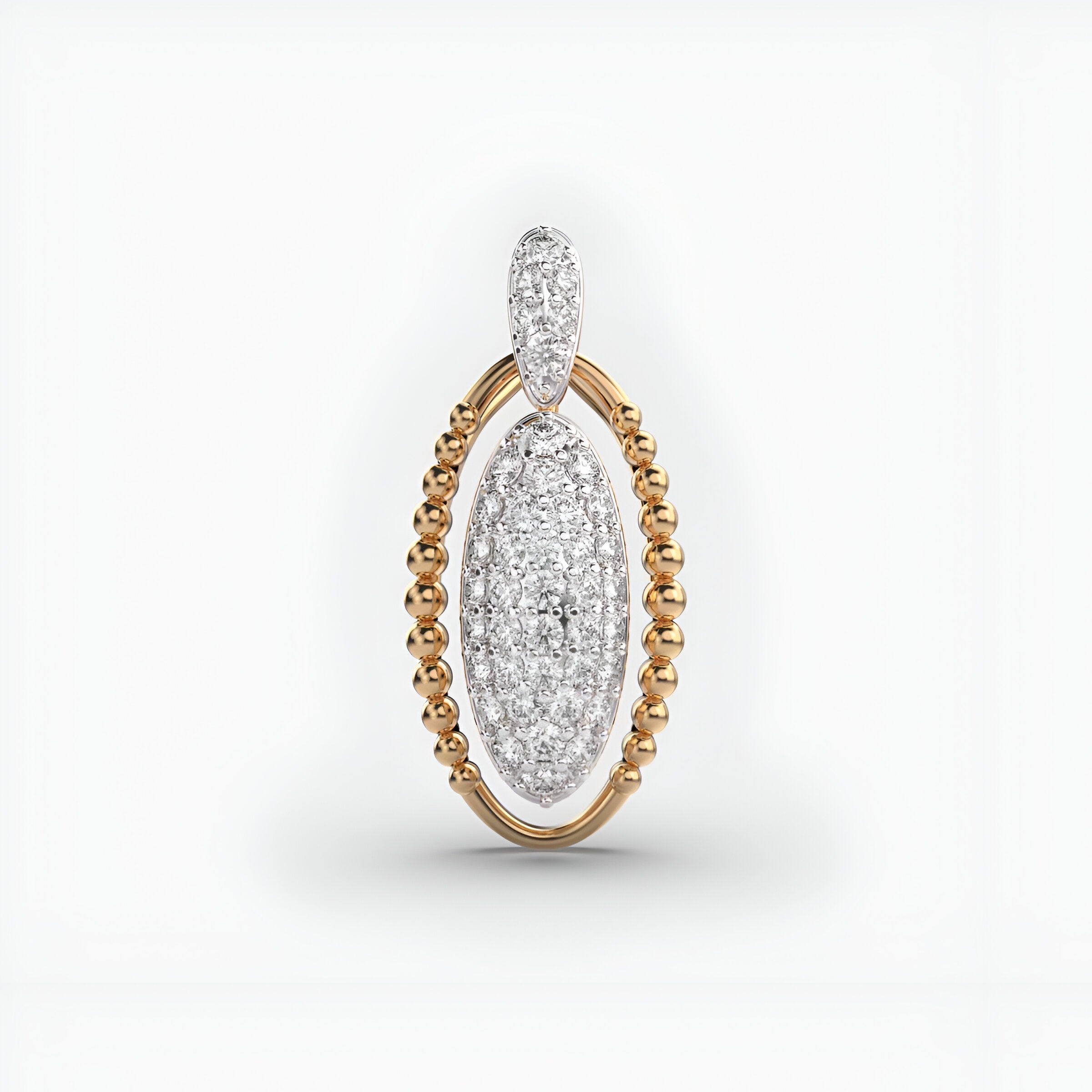 Subtle Contour Diamond Pendant