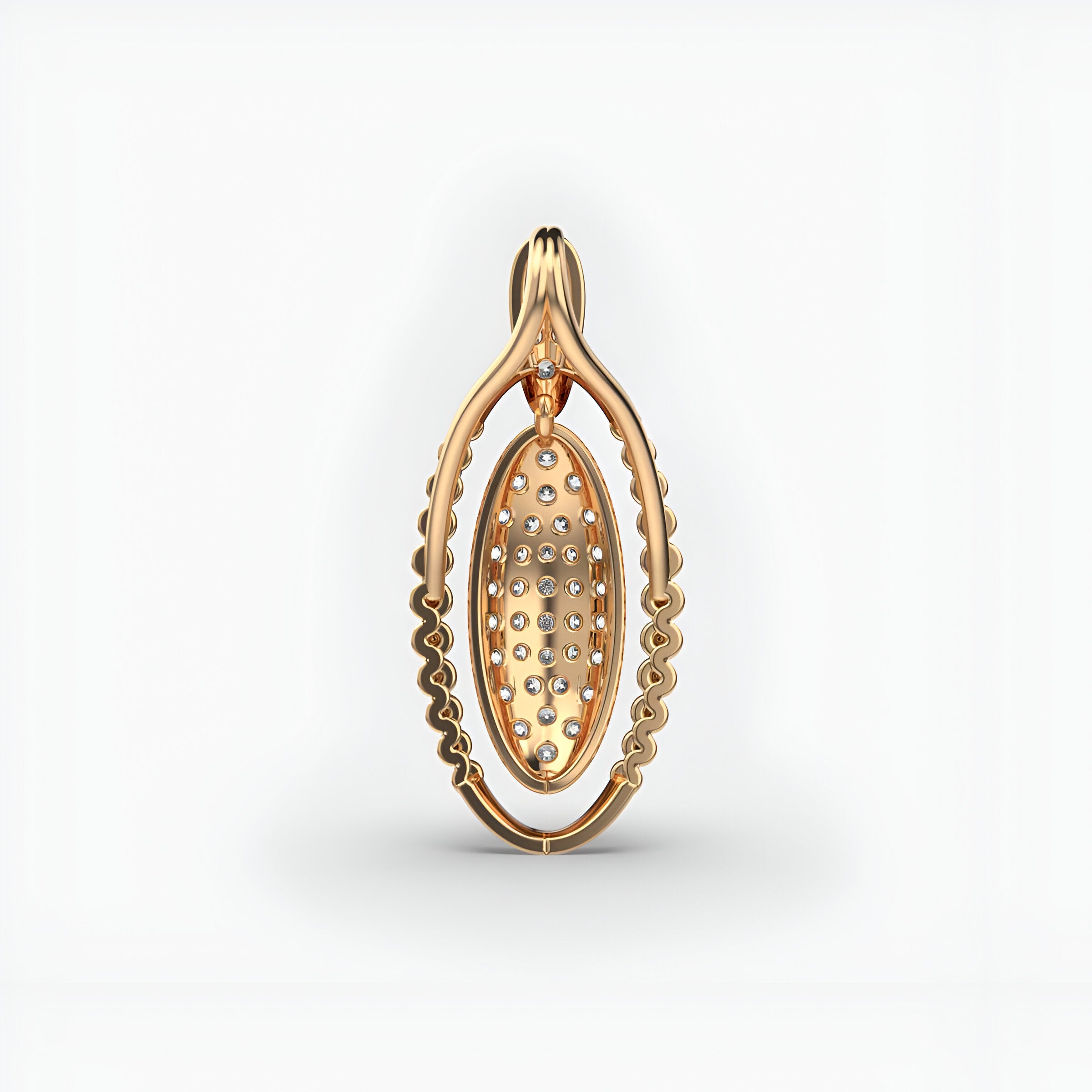 Subtle Contour Diamond Pendant