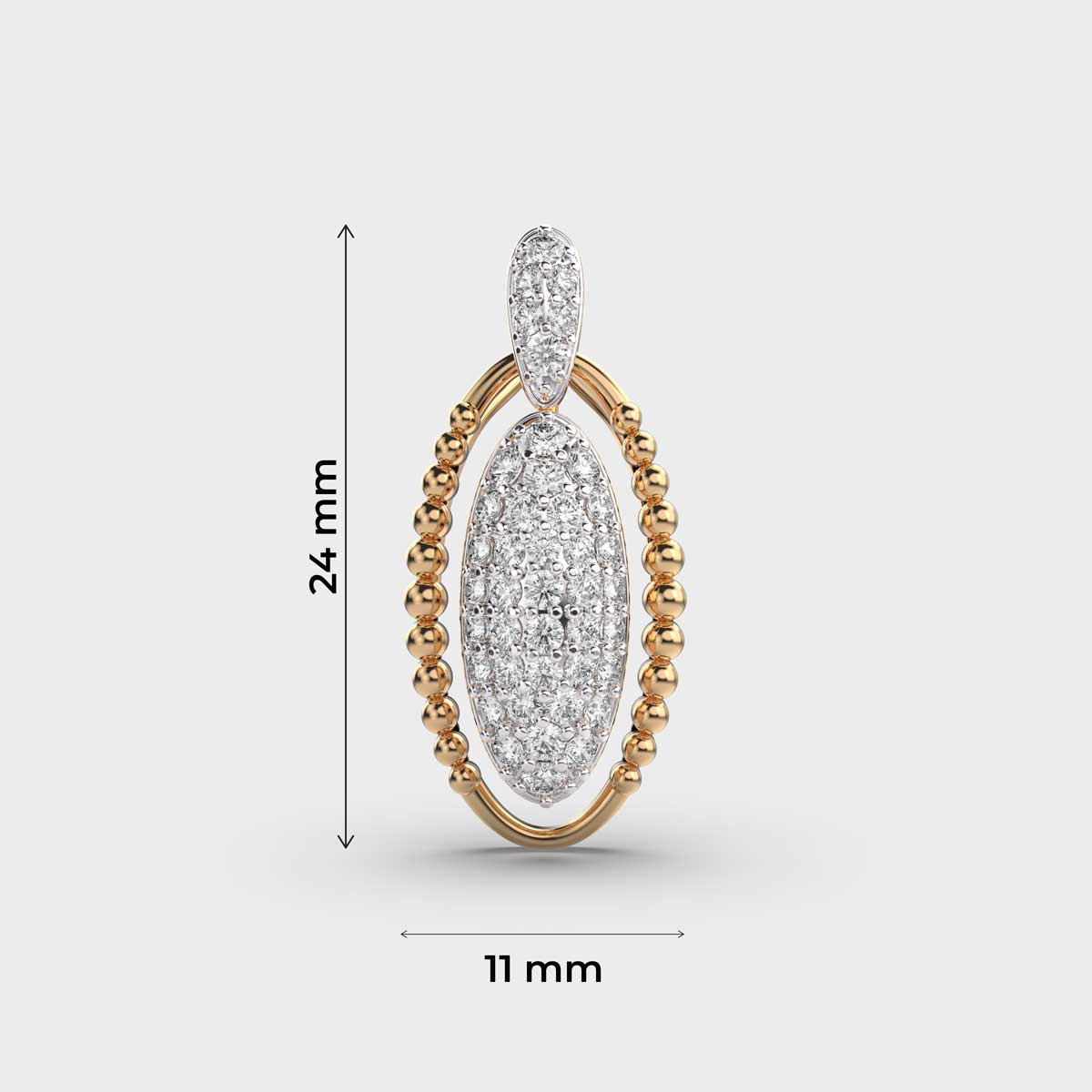 Subtle Contour Diamond Pendant