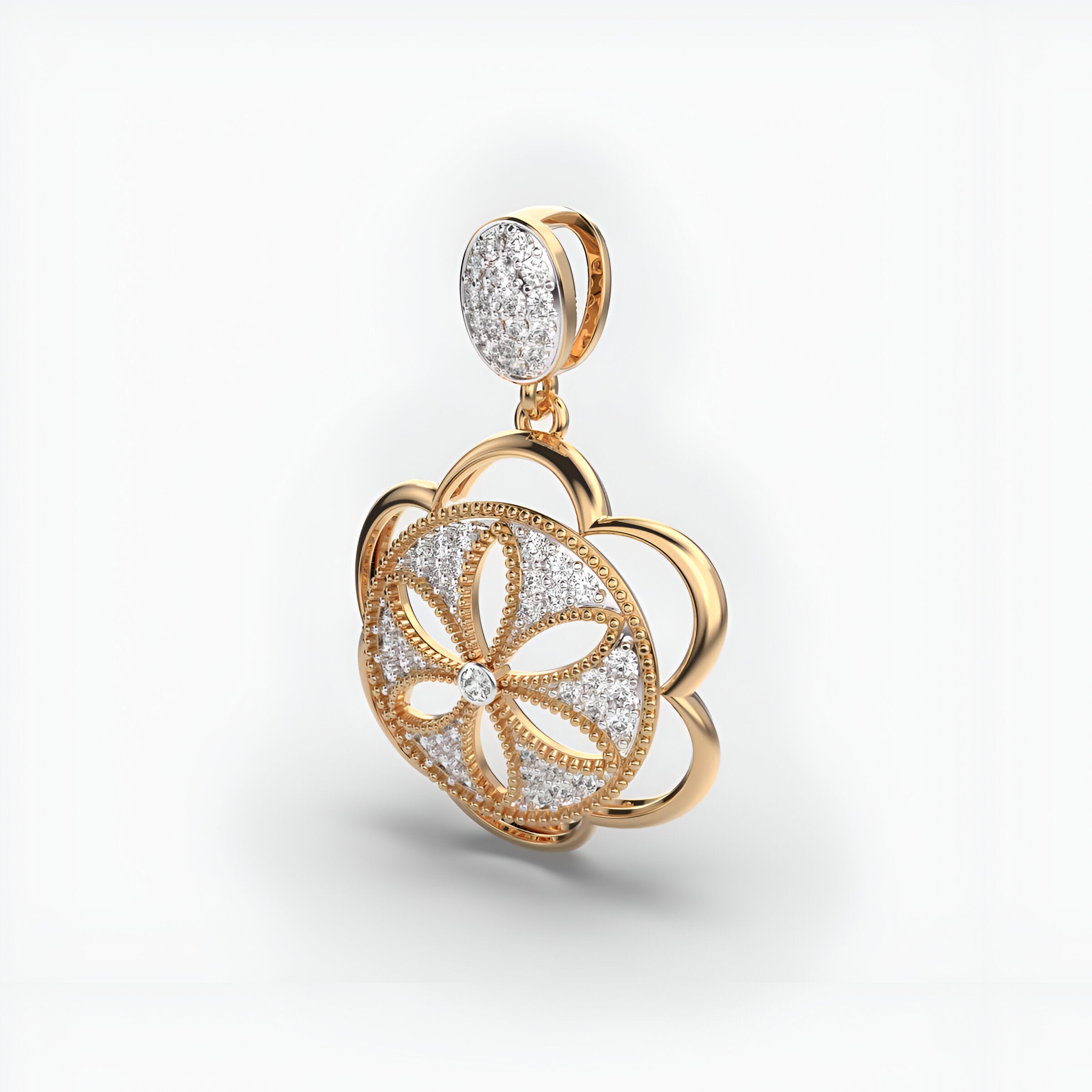 Floral Paradise Diamond Pendant