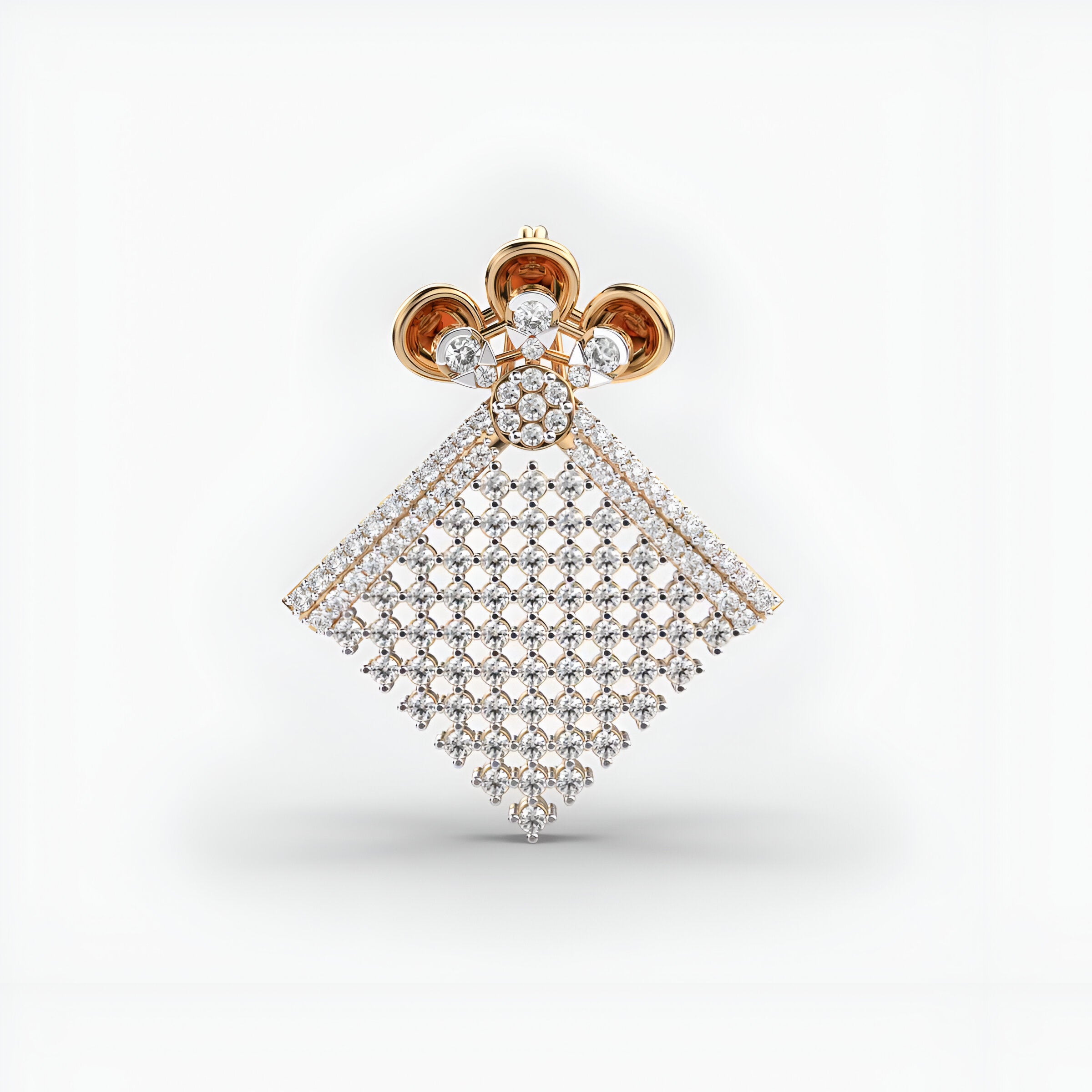 Splendid Square Diamond Pendent