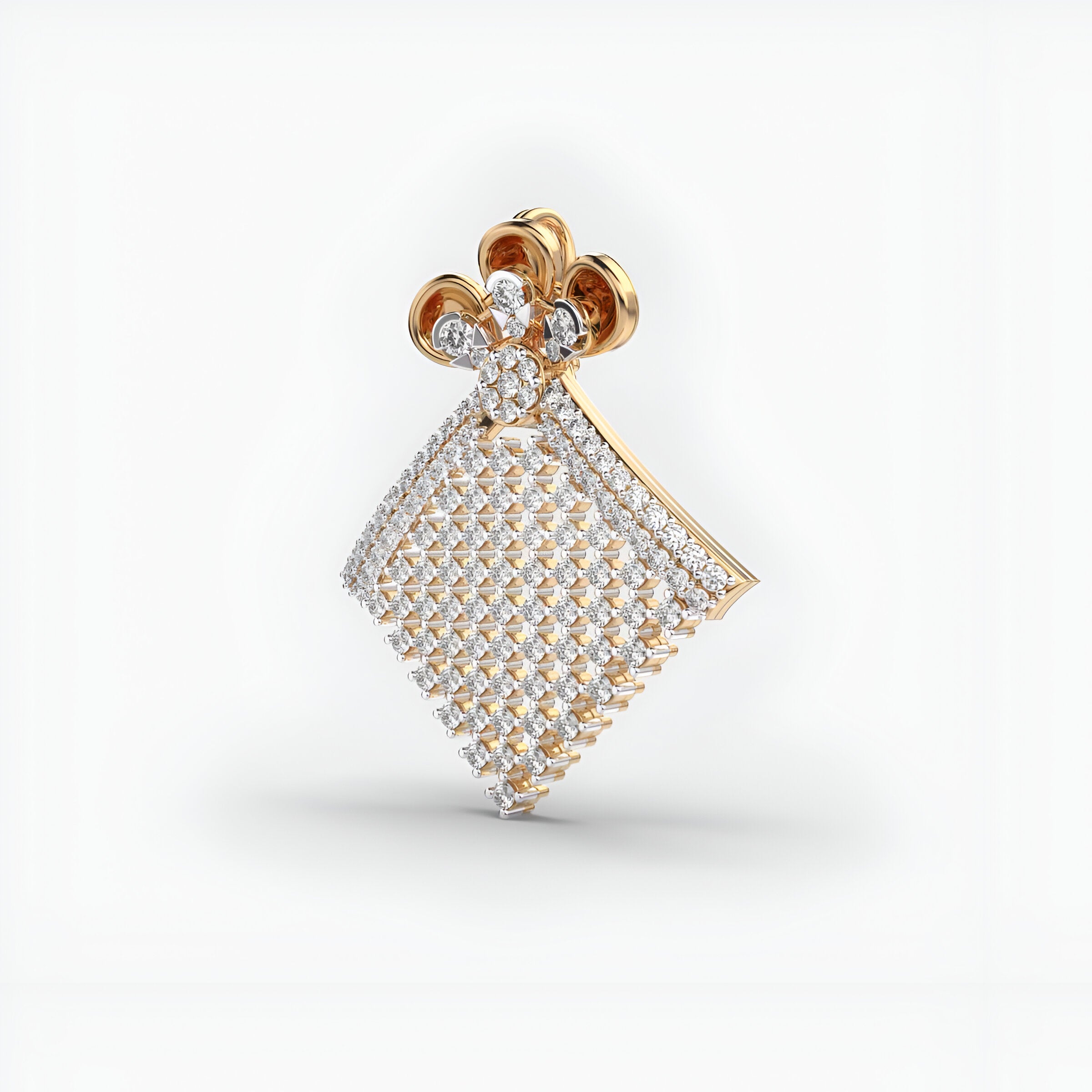 Splendid Square Diamond Pendent