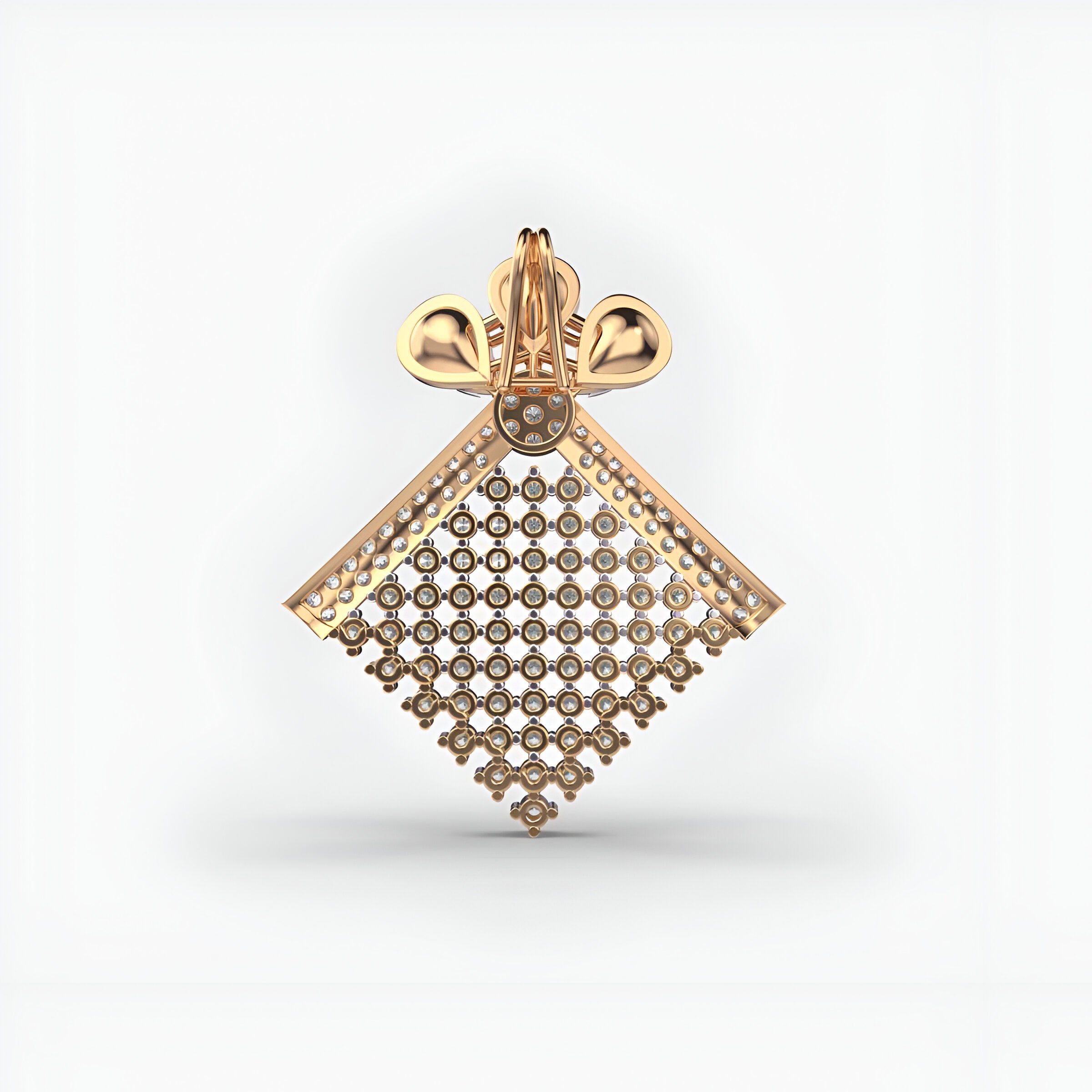 Splendid Square Diamond Pendent