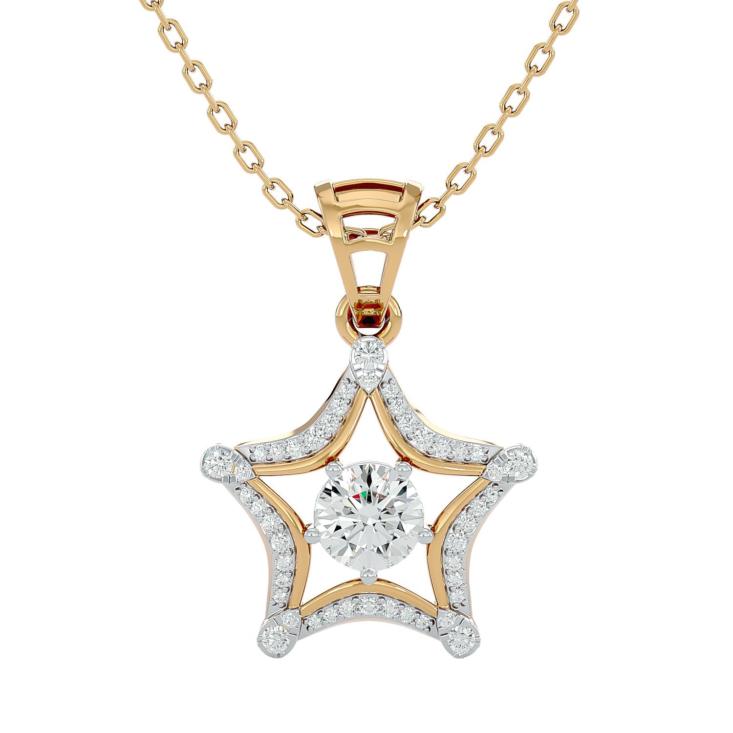 Vega Star Diamond Pendant