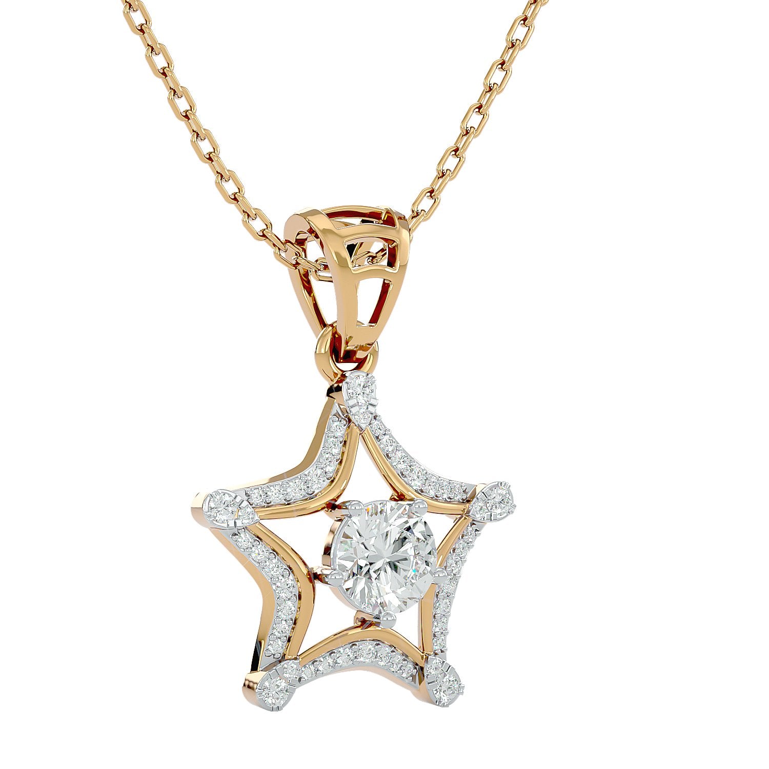 Vega Star Diamond Pendant