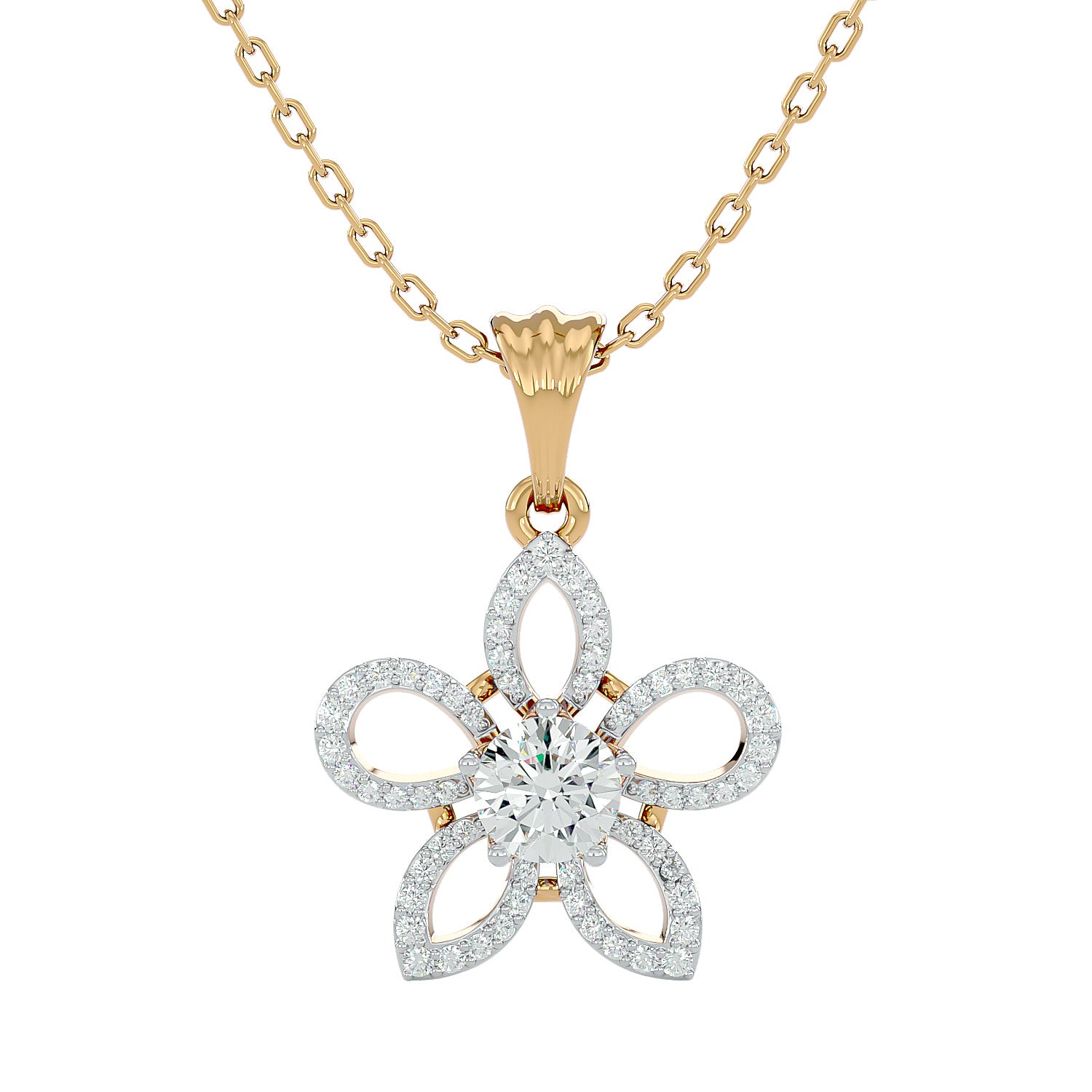 Floral  Diamond Pendant