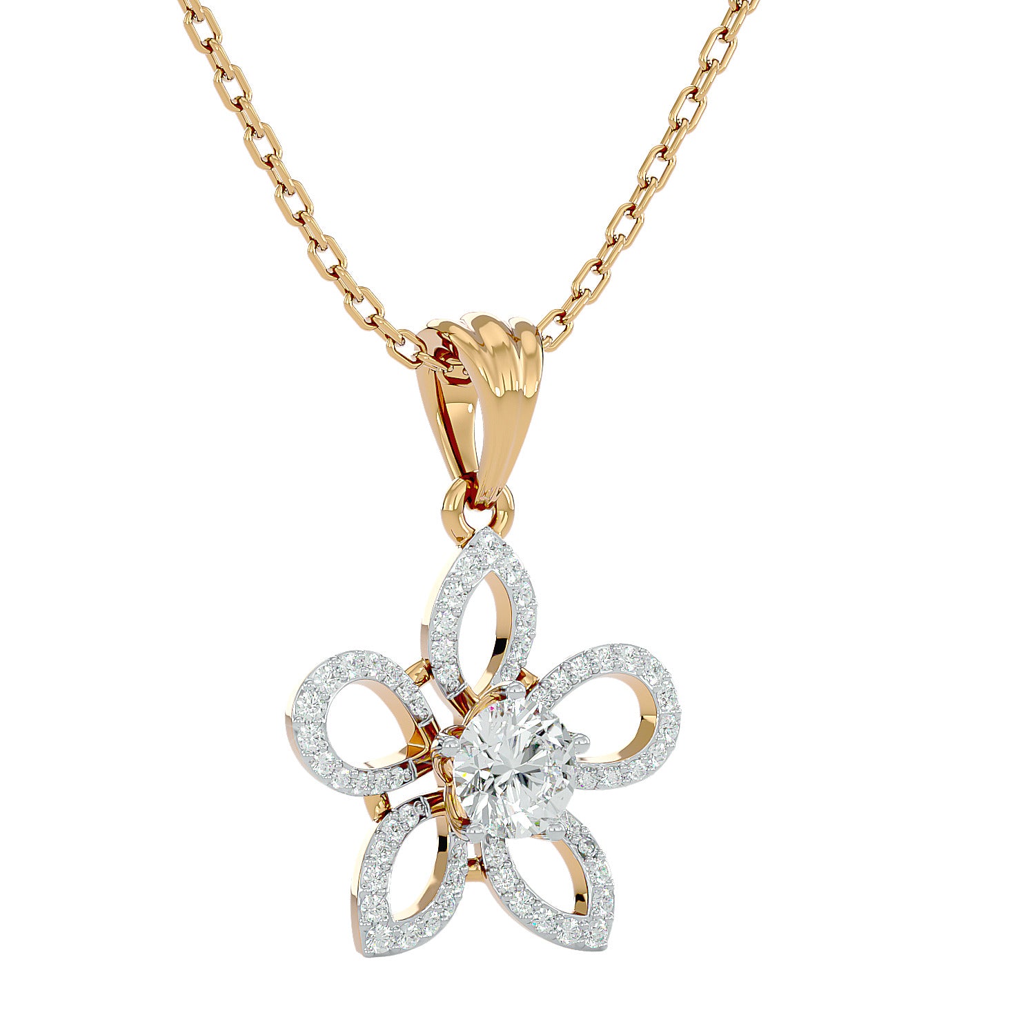 Floral  Diamond Pendant