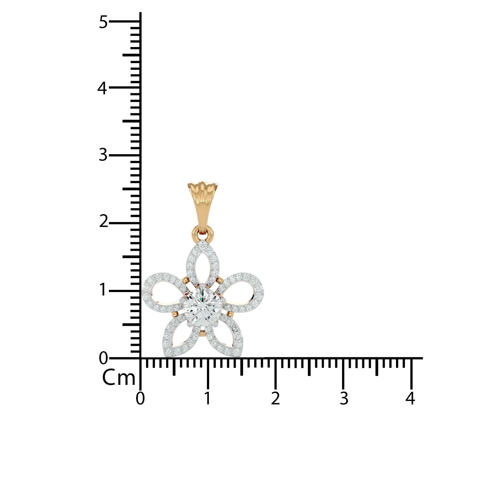 Floral  Diamond Pendant