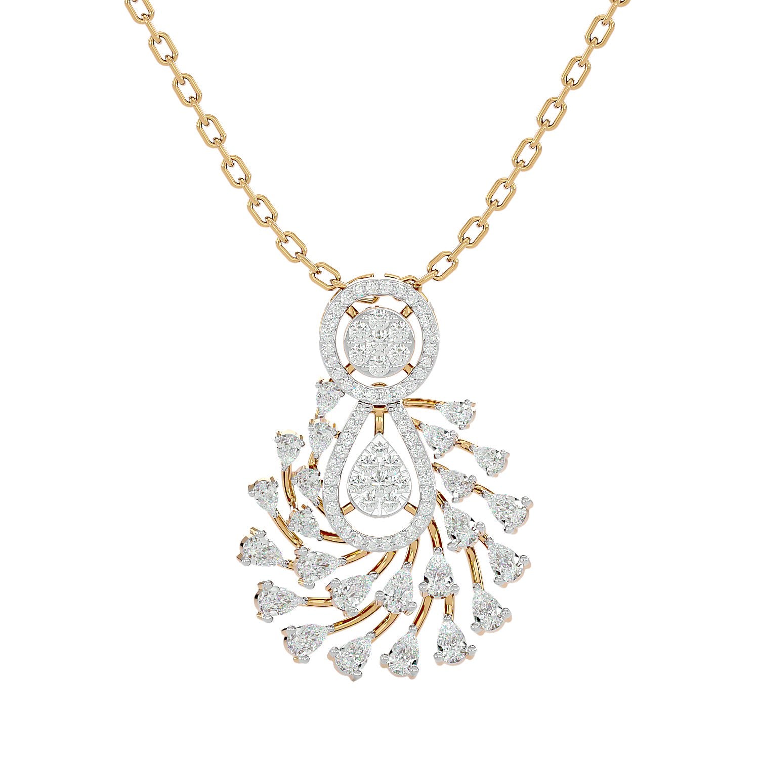 Swirling Diamond Pendant