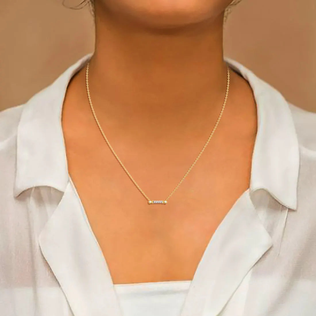 Minimalist Aesthetic Diamond Pendant Necklace