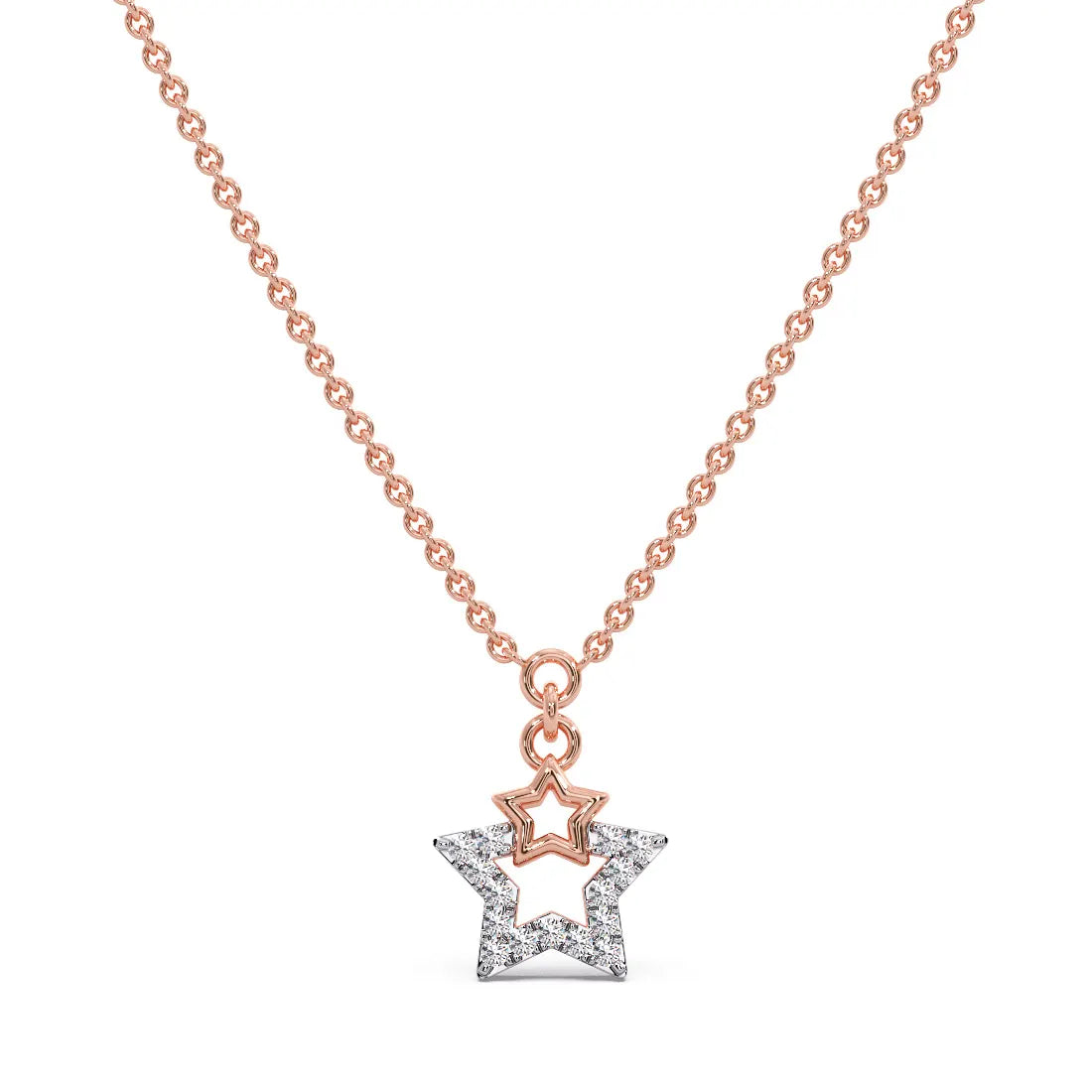 Zenni Star Diamond Pendant Necklace