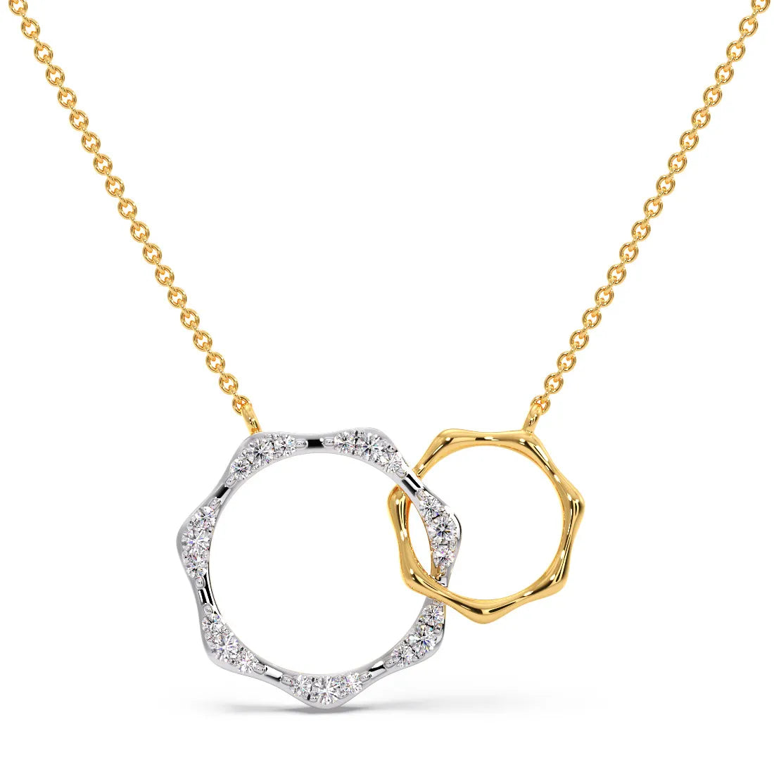 Interlocked Allure Diamond Pendan & Necklace