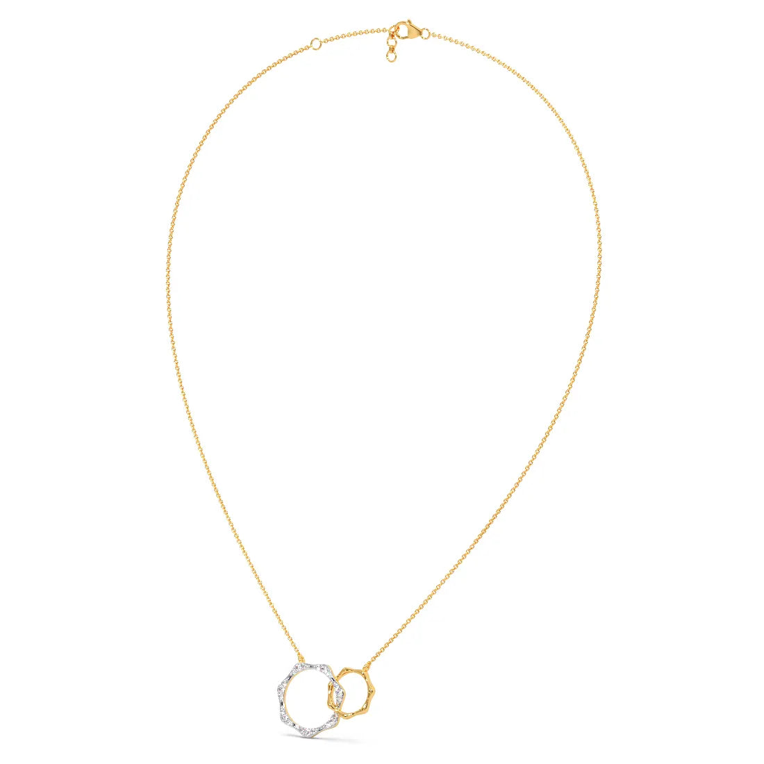 Interlocked Allure Diamond Pendan & Necklace