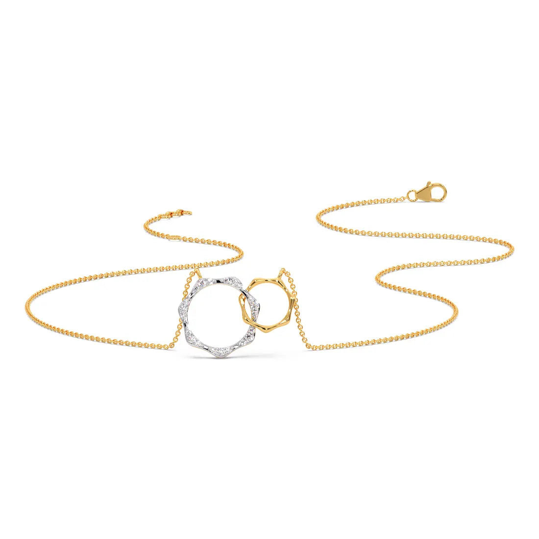 Interlocked Allure Diamond Pendan & Necklace