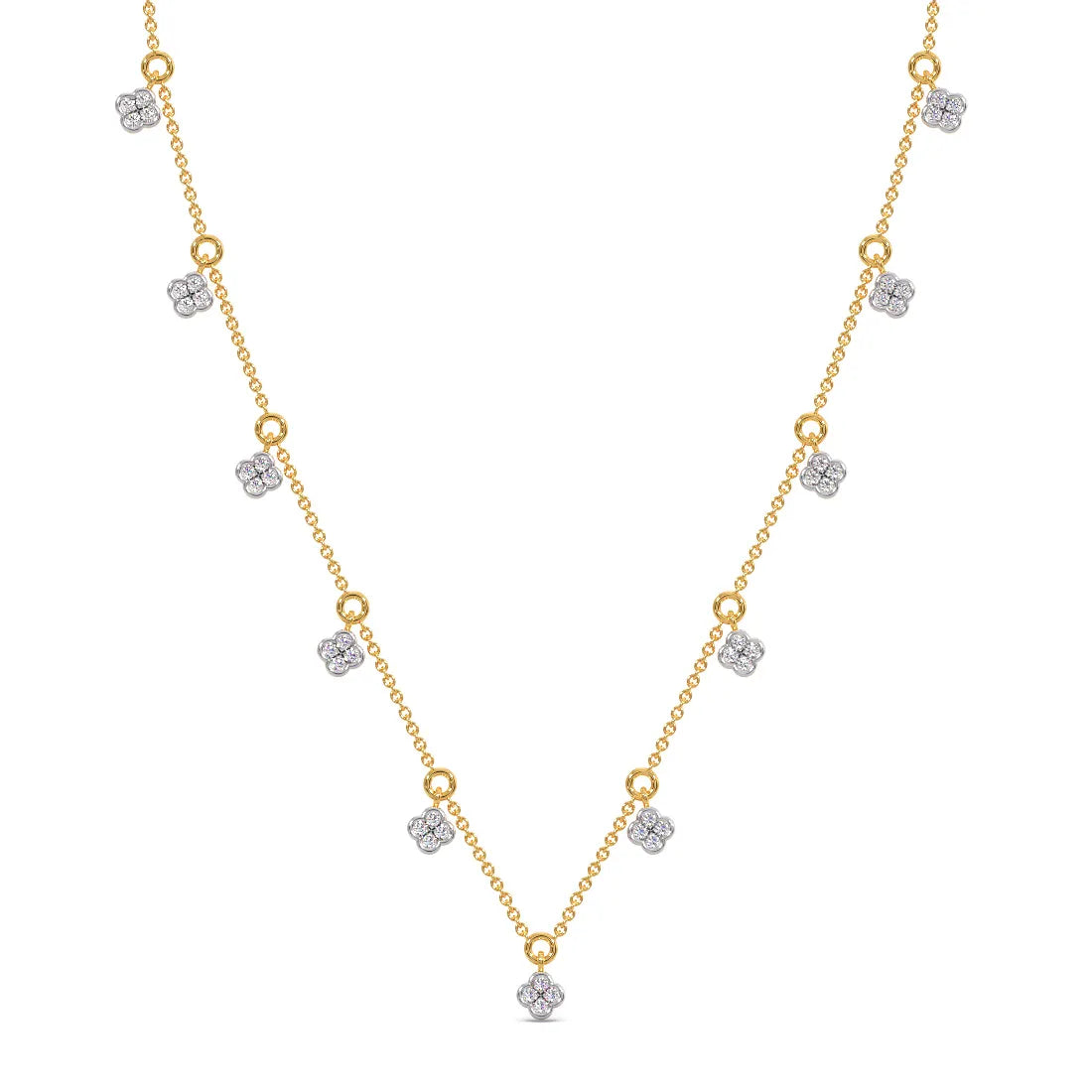 Floral Charisma Diamond Necklace