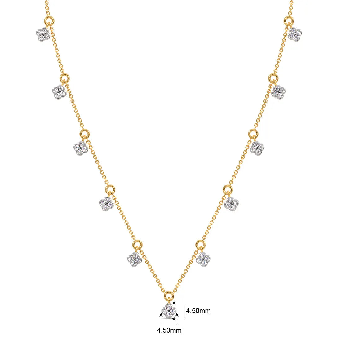 Floral Charisma Diamond Necklace