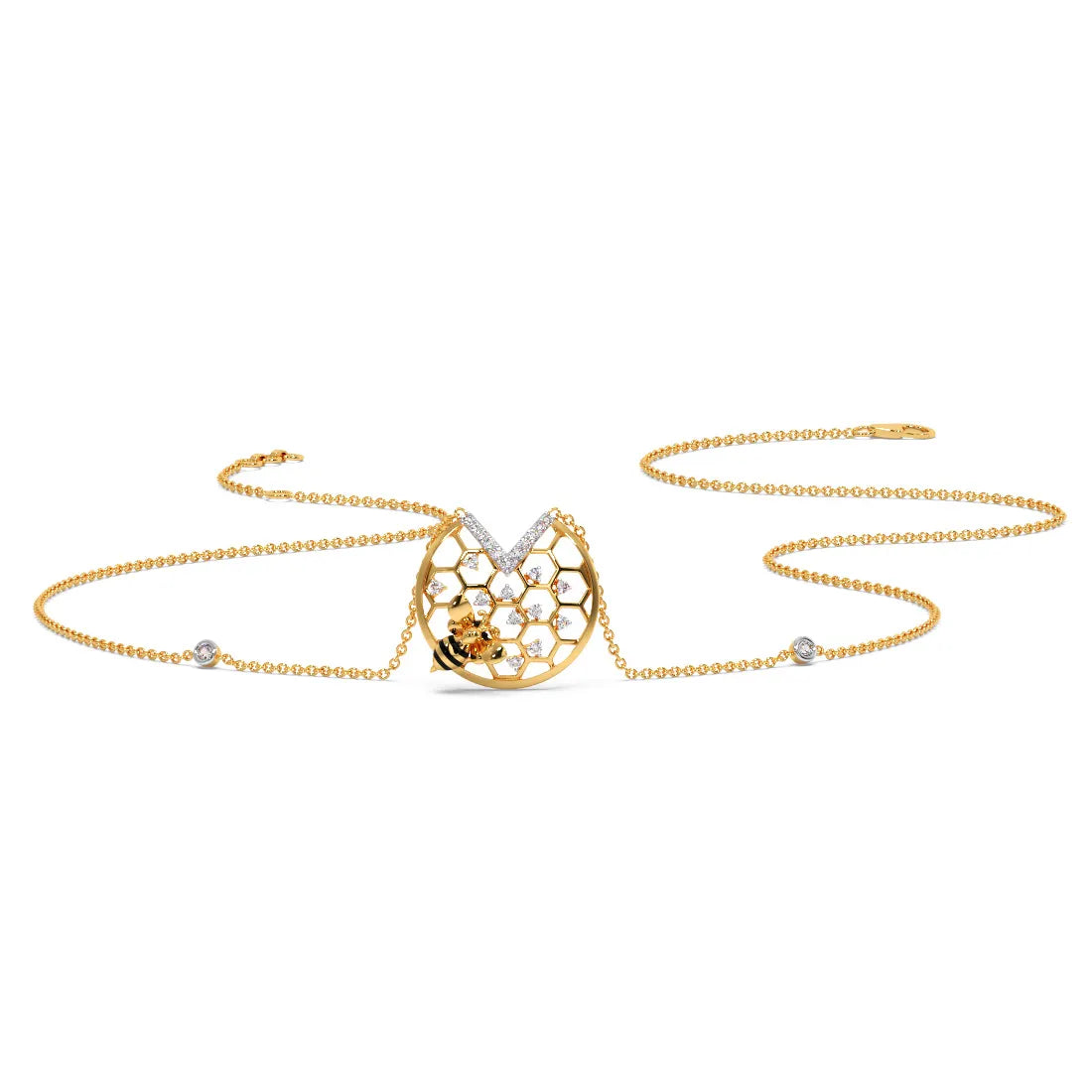 Honey Bee Diamond Necklace