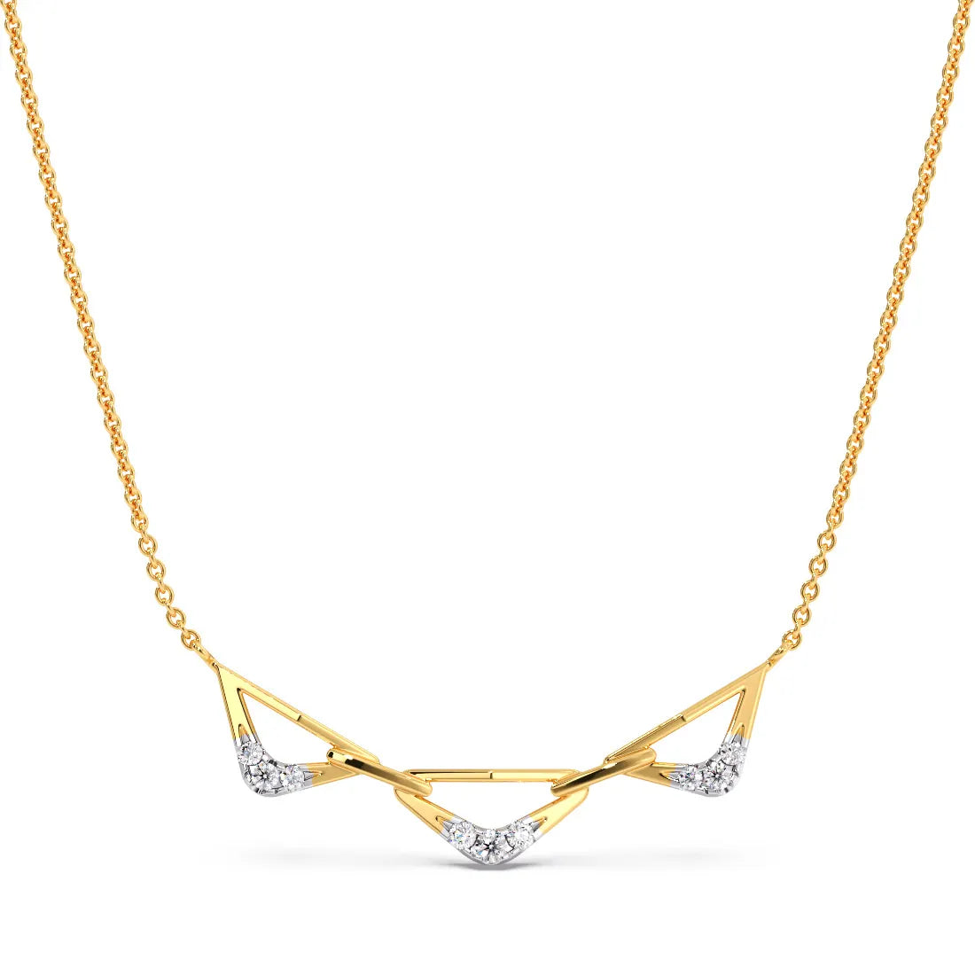 Linked Bonds Diamond Pendant Necklace