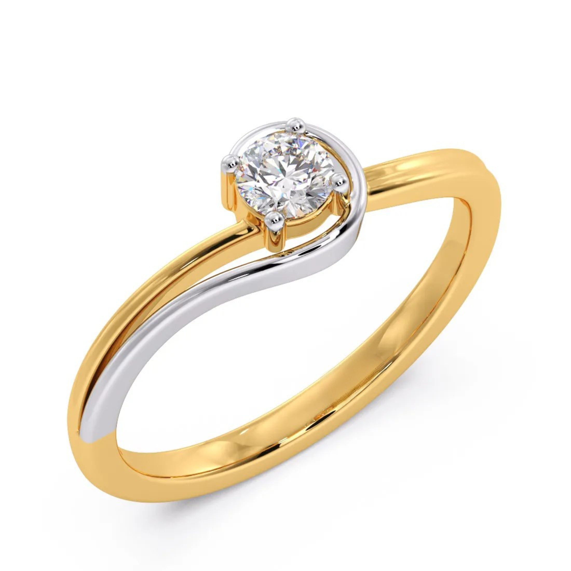 Messy Solitaire Diamond Ring