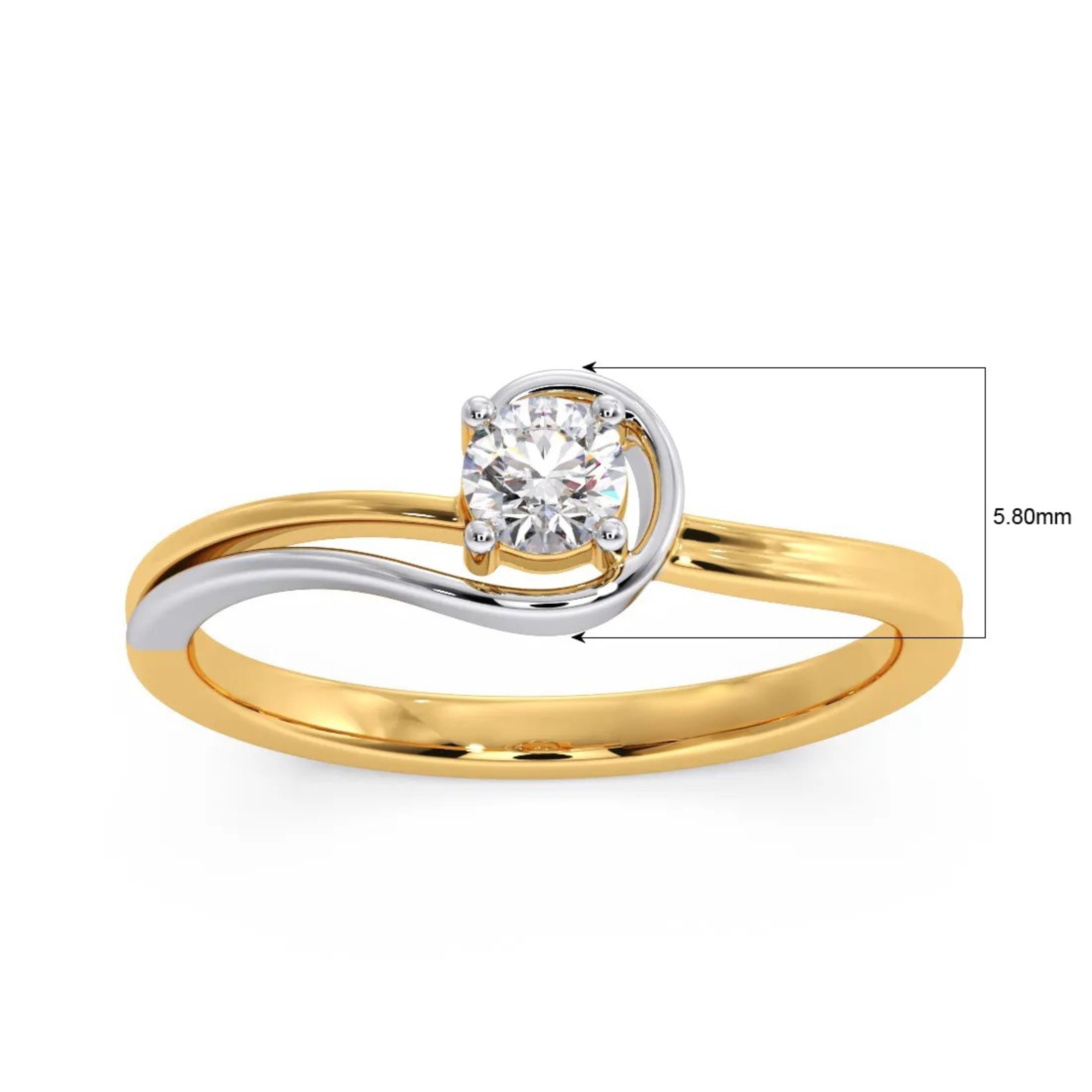 Messy Solitaire Diamond Ring