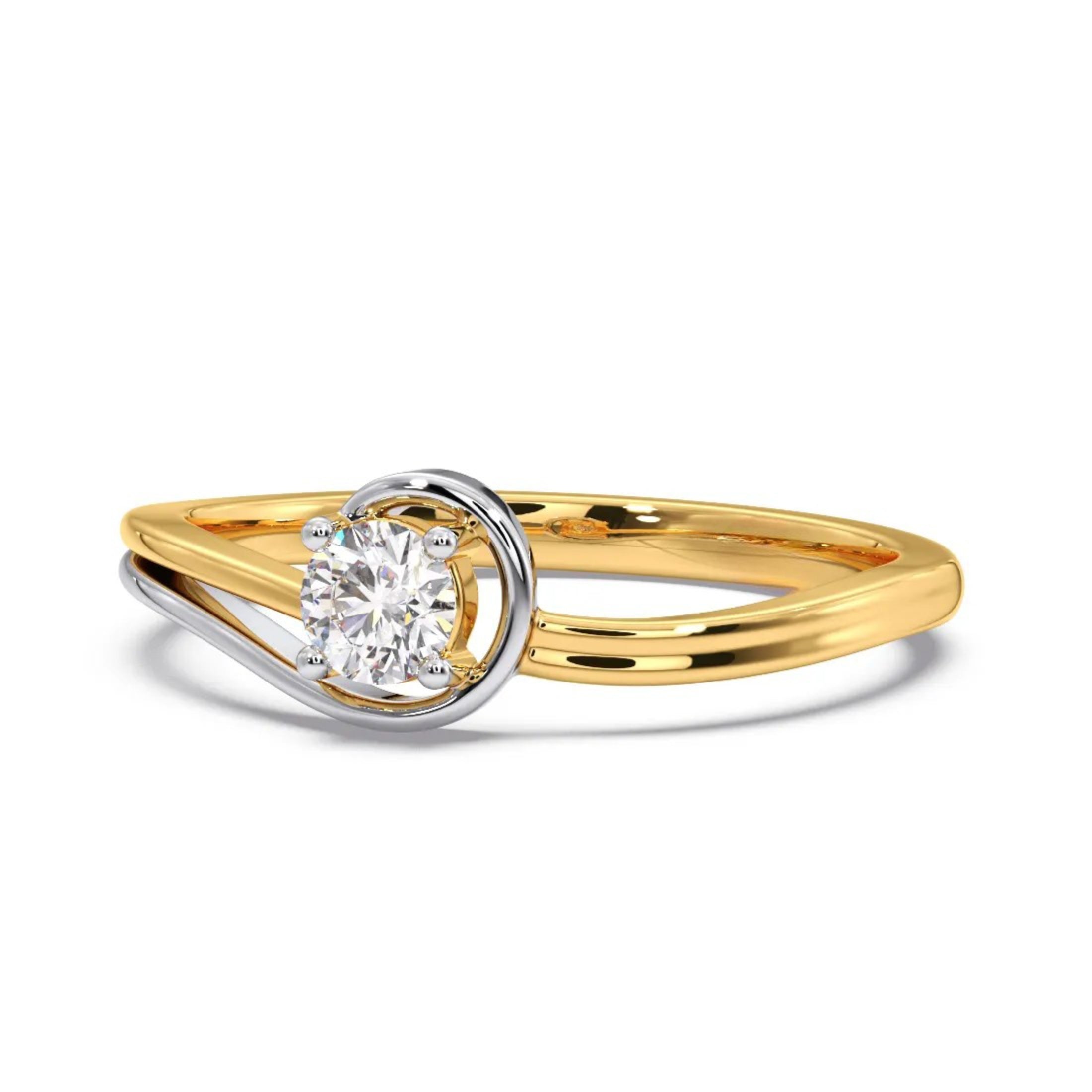 Messy Solitaire Diamond Ring