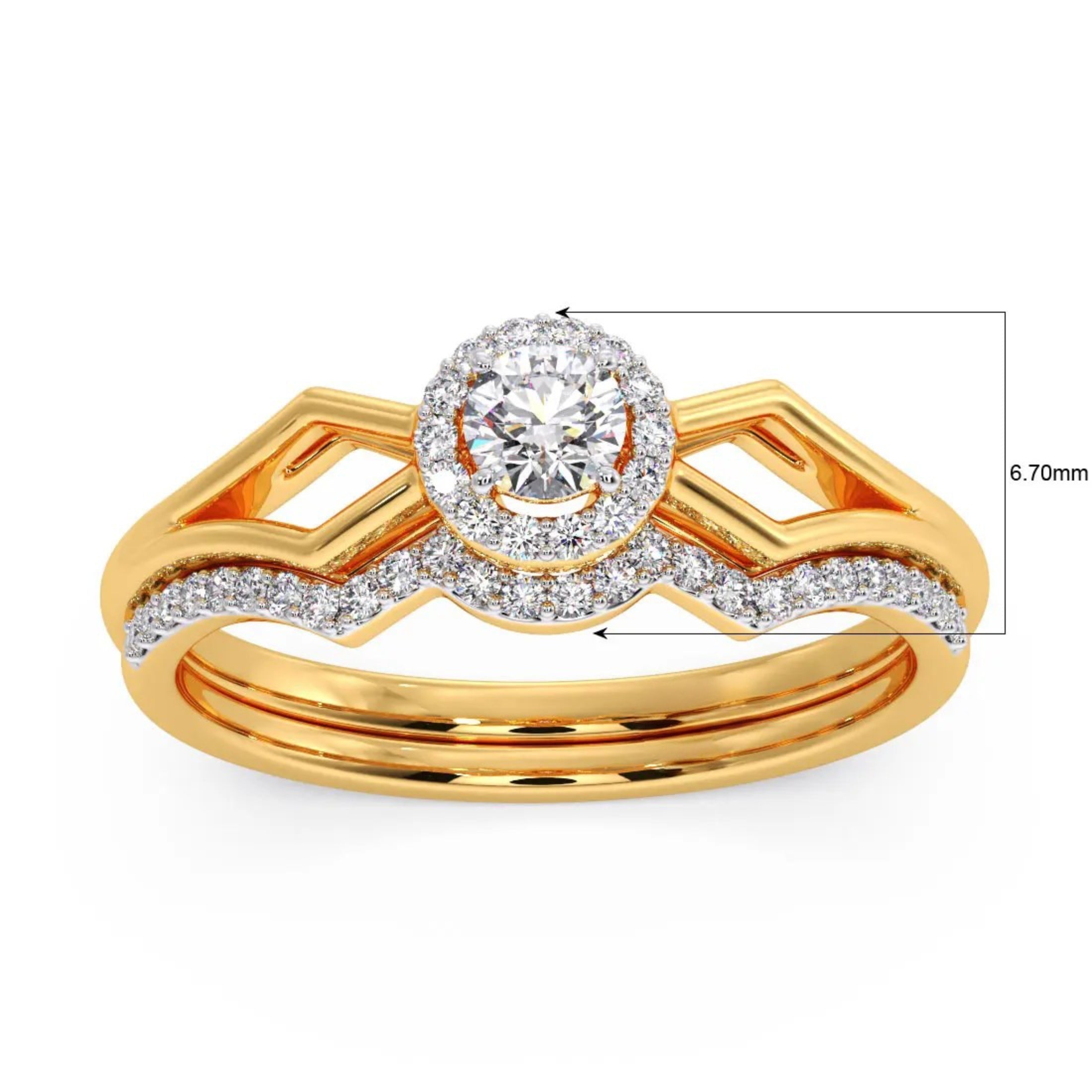 Majestic Solitaire Diamond Ring & Band